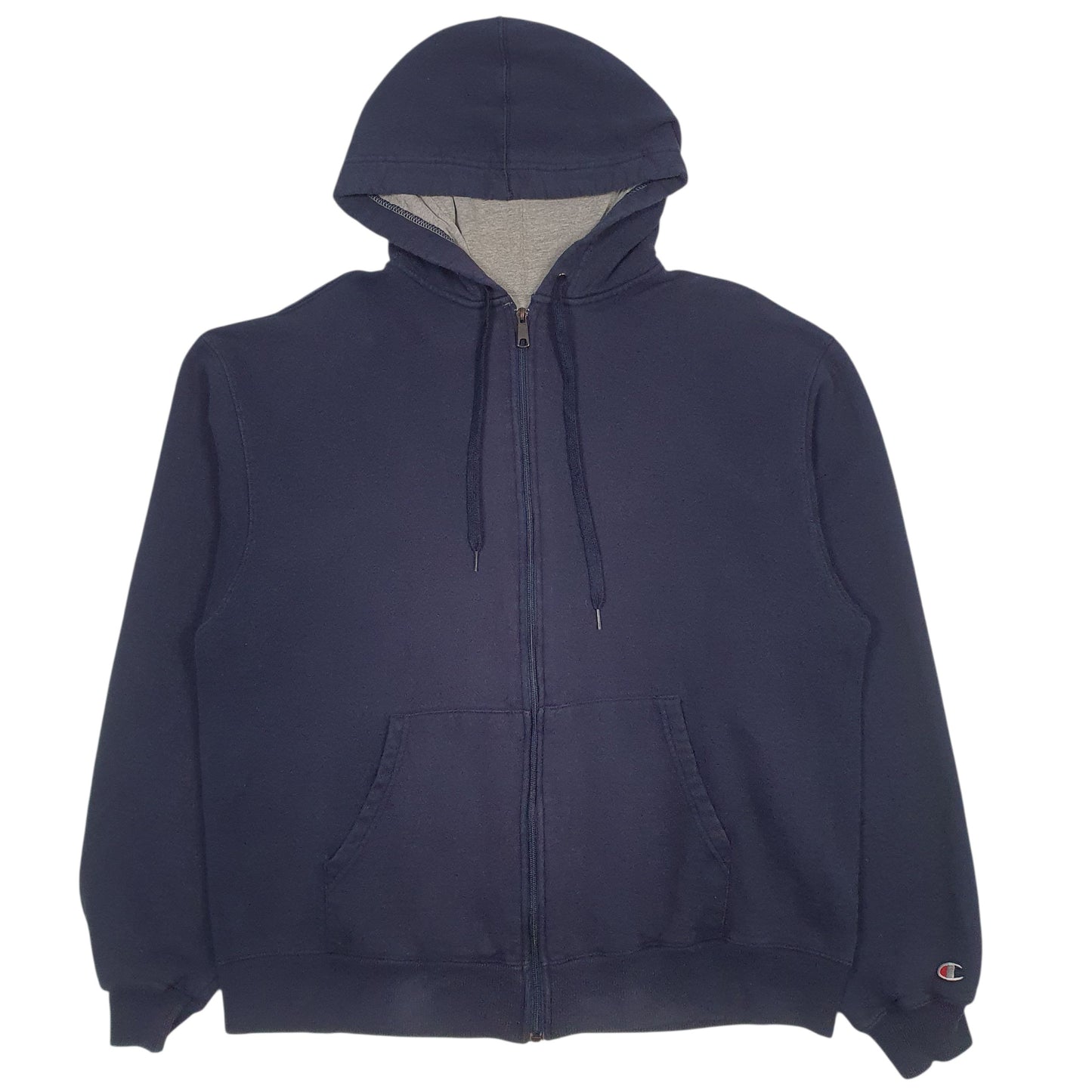 Mens Navy Champion Hoodie Full Zip Jumper
