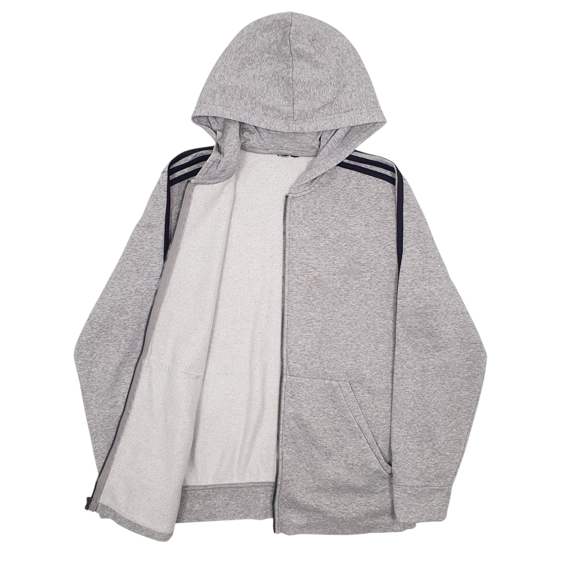 Mens Grey Adidas  Full Zip Jumper