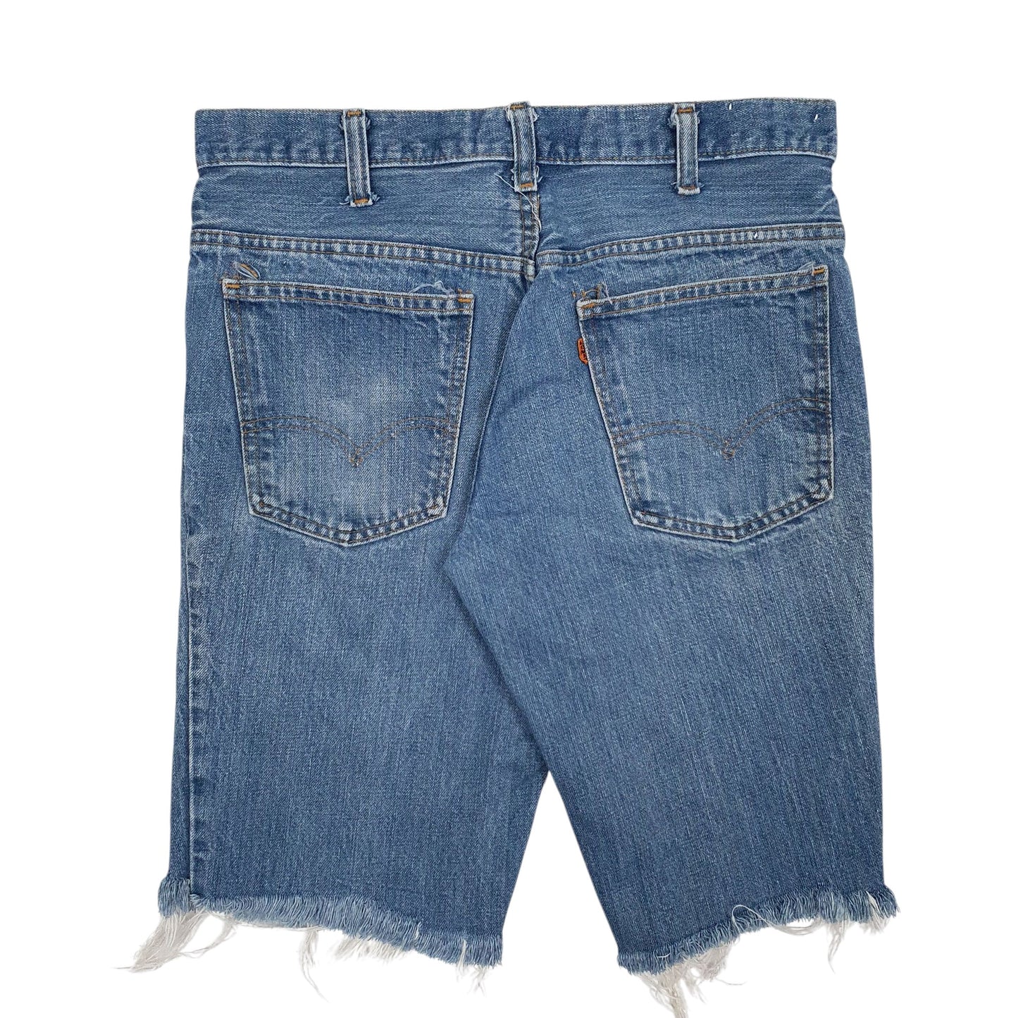 Mens Blue Levis Orange Tab Vintage 80s Made In USA Hoodie Shorts