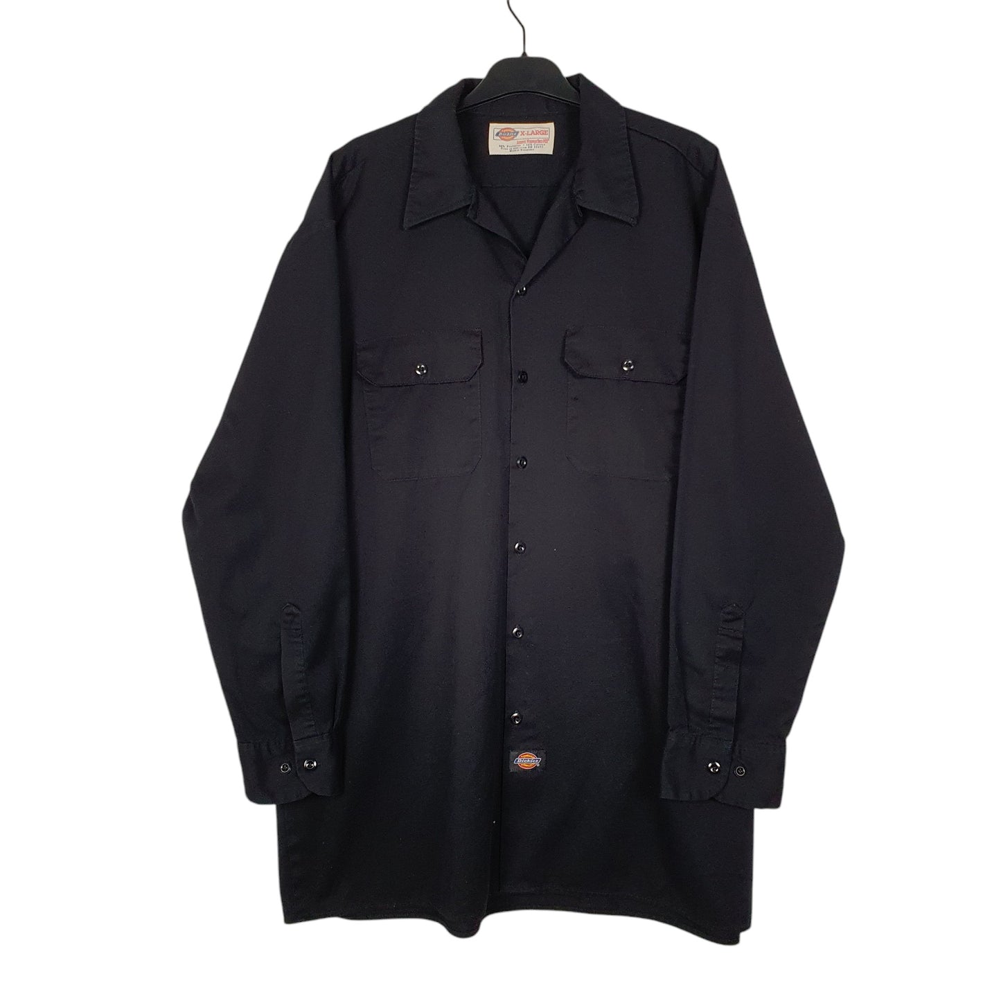 Mens Black Dickies Workwear Long Sleeve Shirt