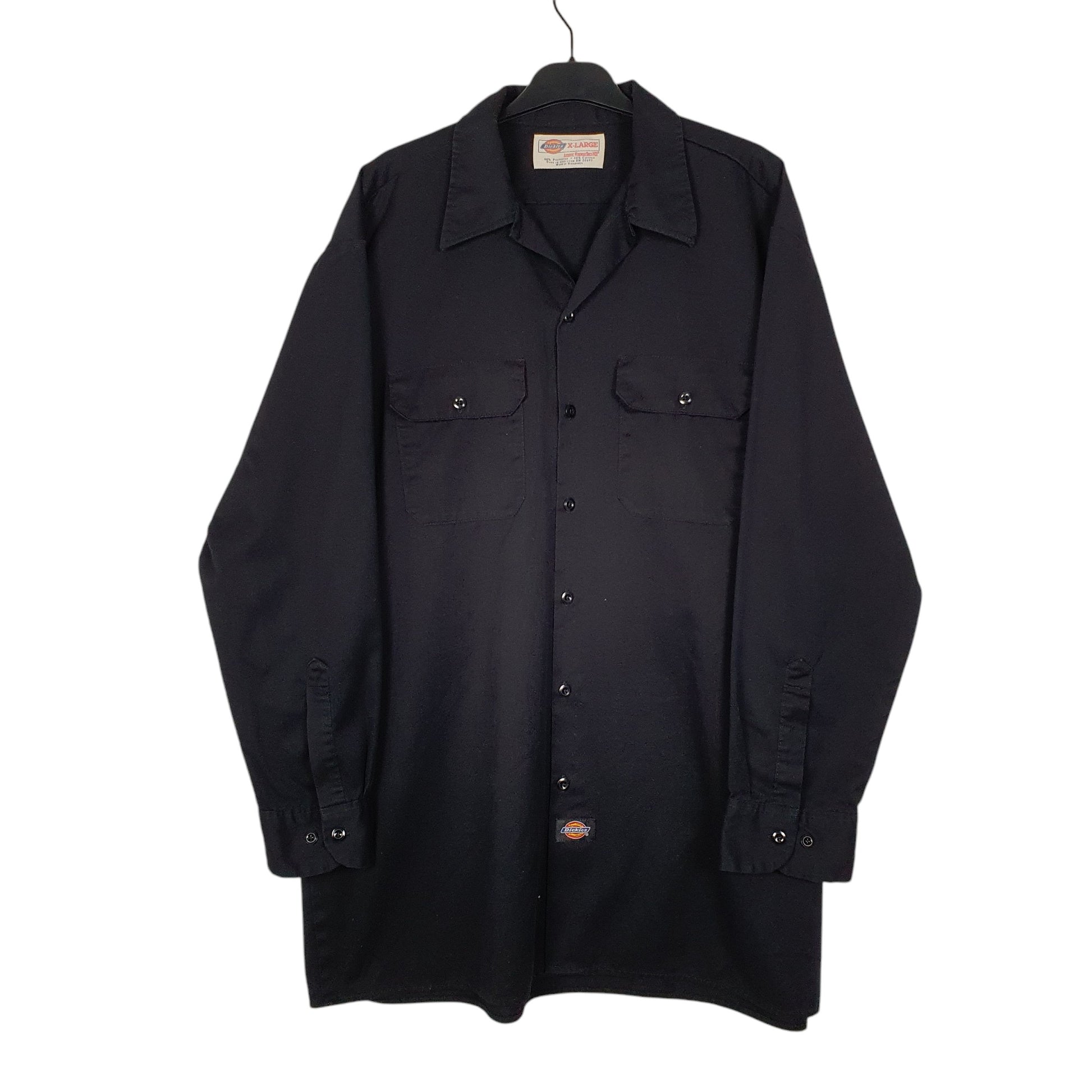 Mens Black Dickies Workwear Long Sleeve Shirt