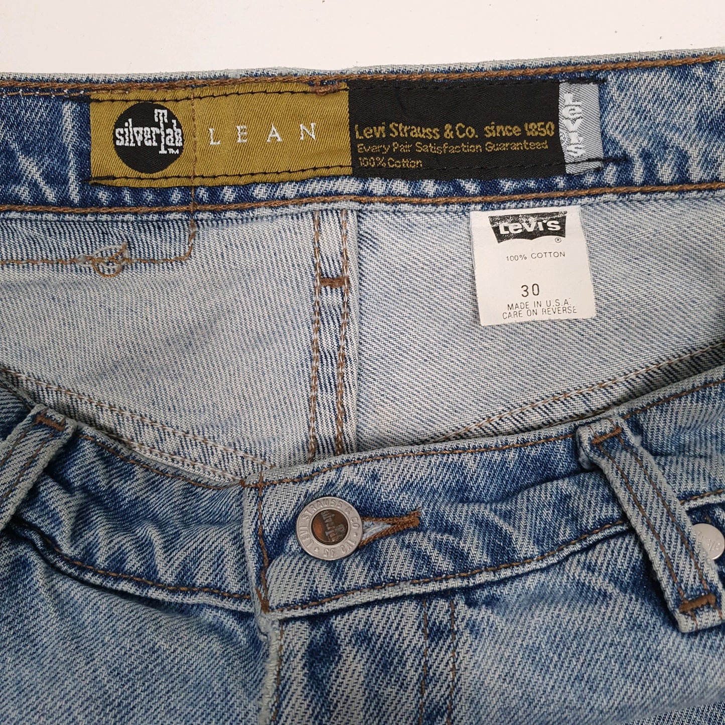 Mens Blue Levis Silver Tab Vintage 90s Made In USA  Shorts