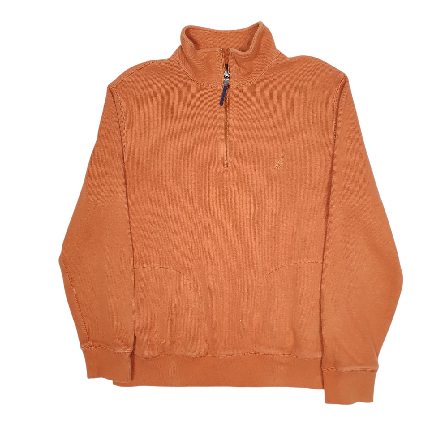 Mens Orange Nautica  Quarter Zip Jumper