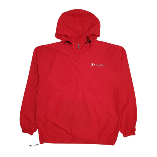 Mens Red Champion Pullover  Coat
