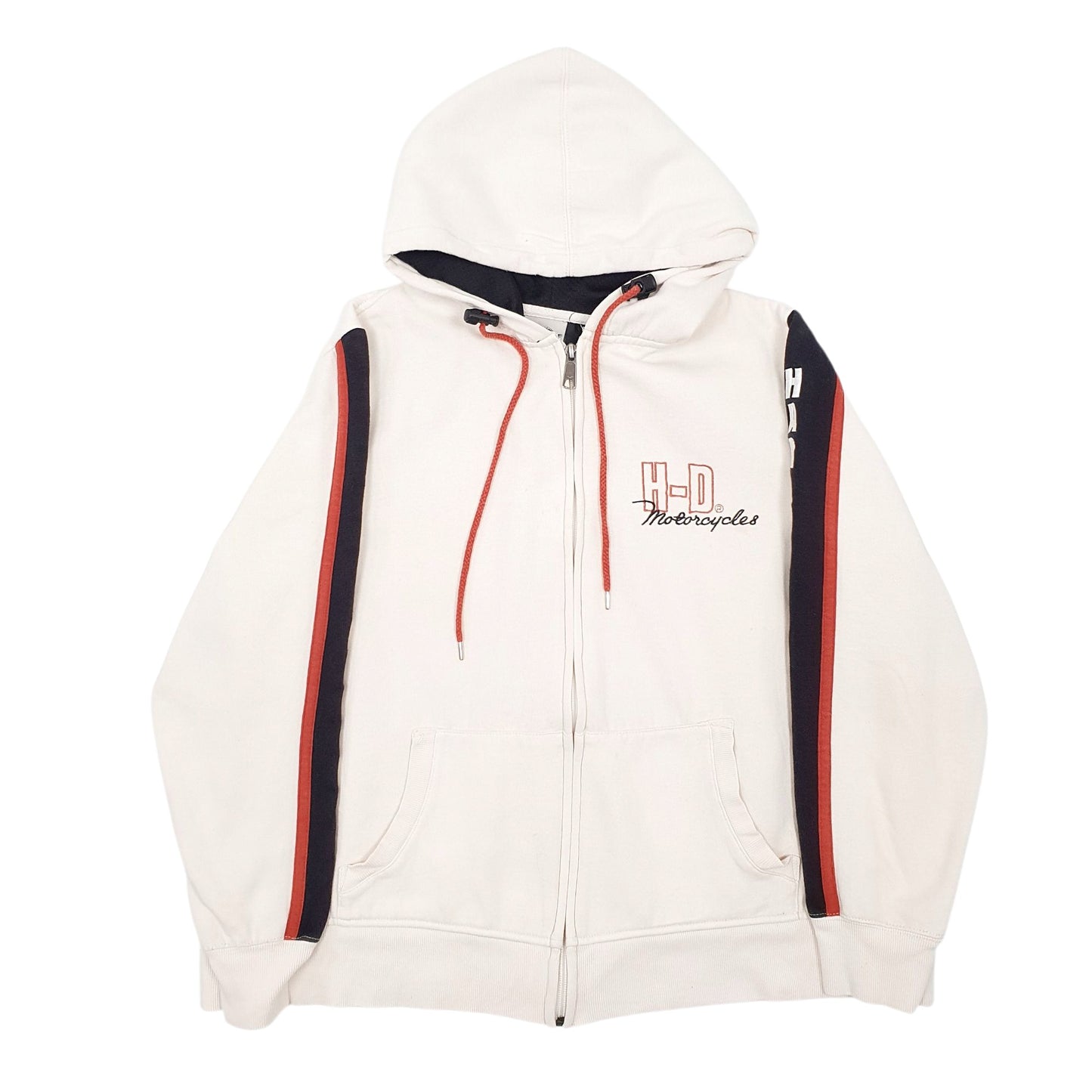 Womens Cream Harley Davidson  Full Zip Jumper