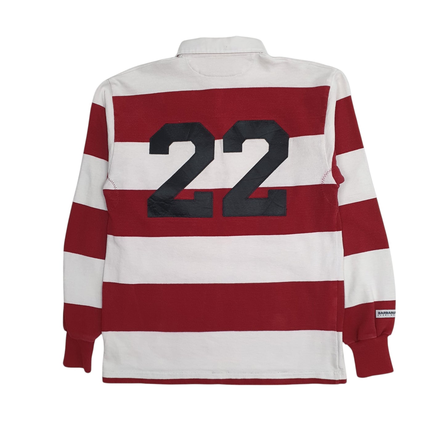 Mens Burgundy Barbarian Rugby Crewneck Polo Shirt