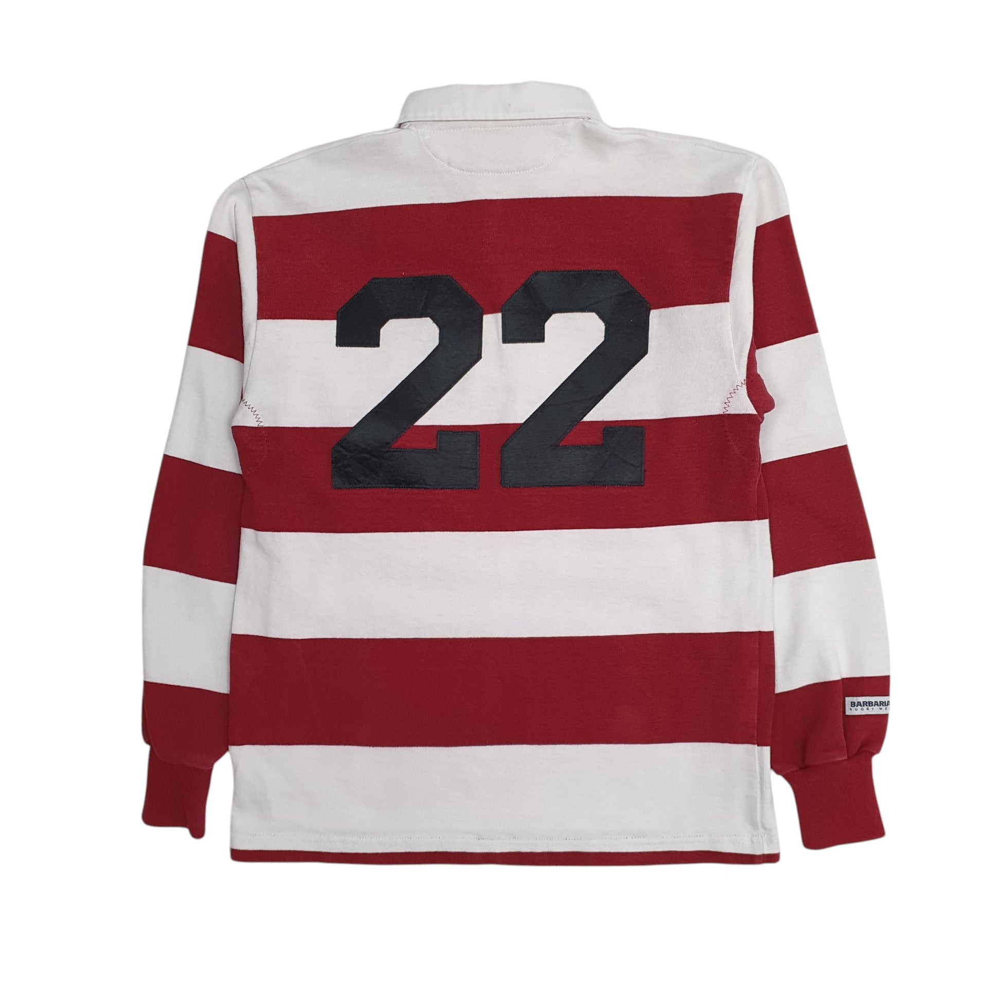 Mens Burgundy Barbarian Rugby Crewneck Polo Shirt