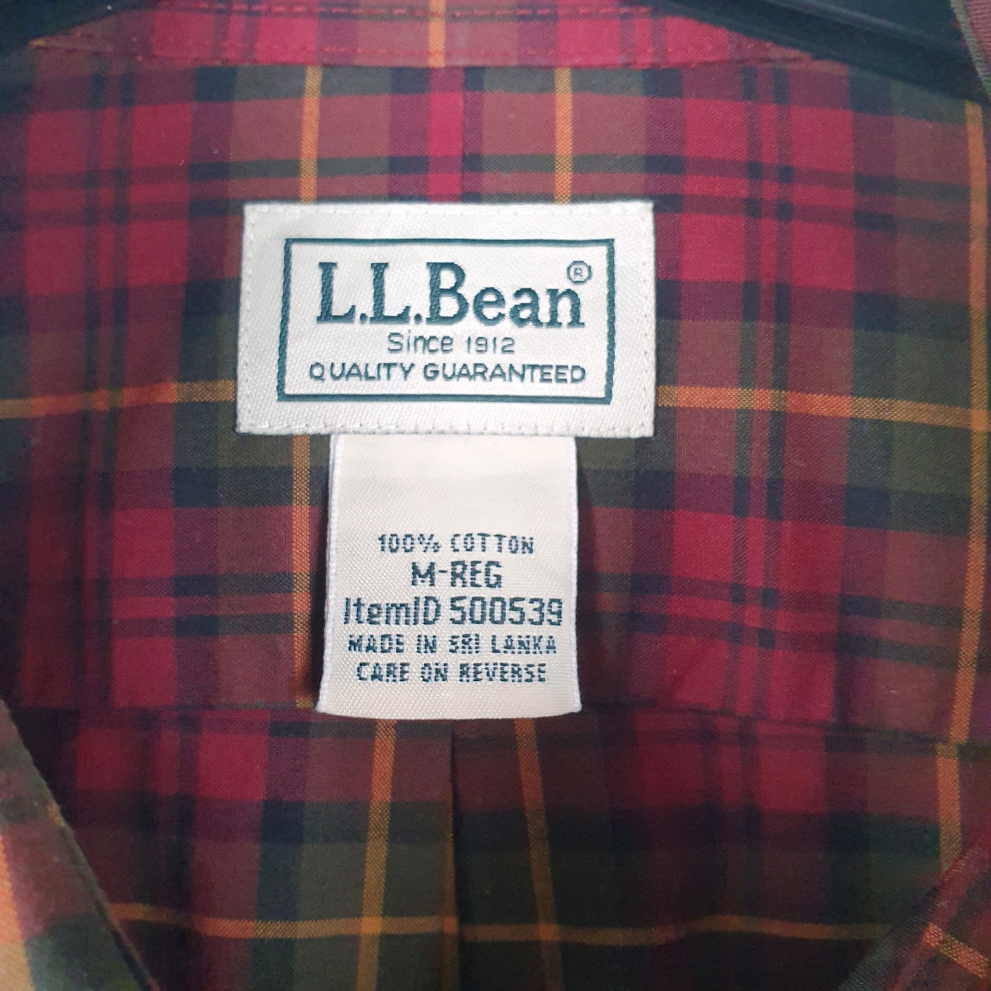 Mens Red L.L.Bean   Shirt