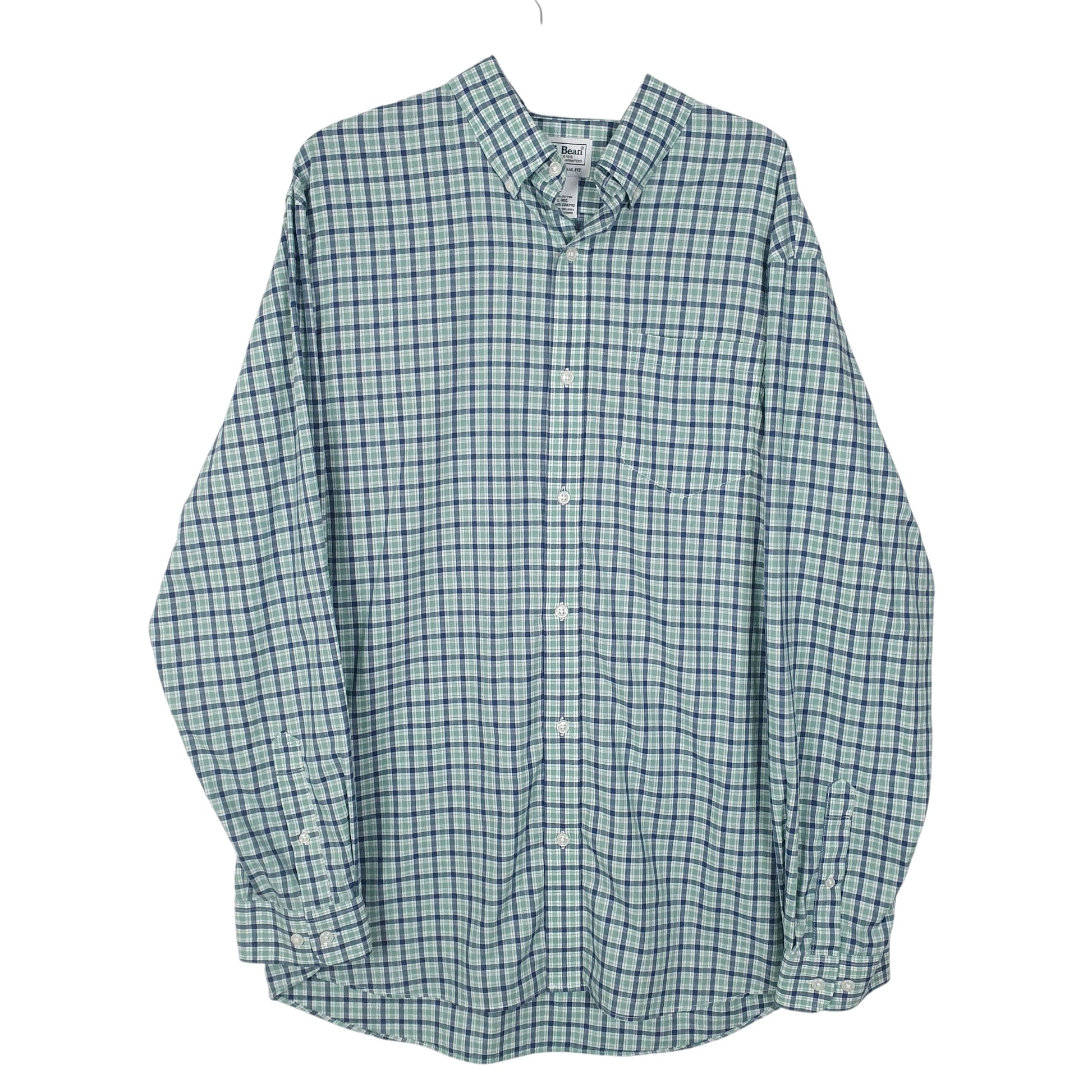 Mens Green L.L.Bean  Long Sleeve Shirt