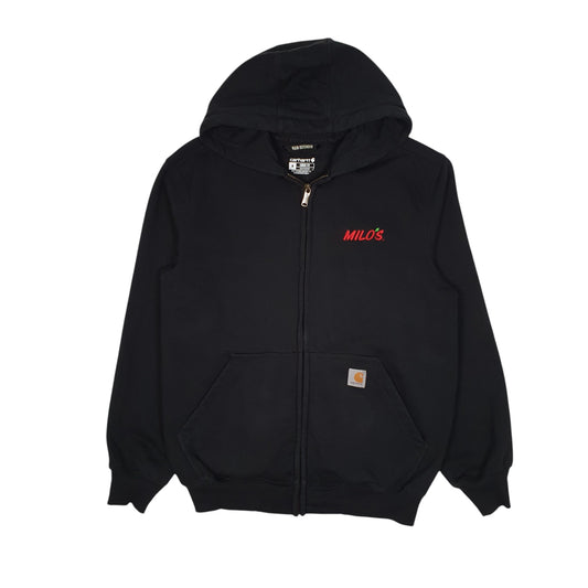 Mens Black Carhartt Milo Hoodie Full Zip Jumper