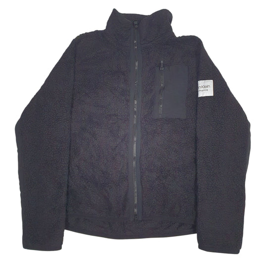 Womens Black Calvin Klein  Full Zip Jumper