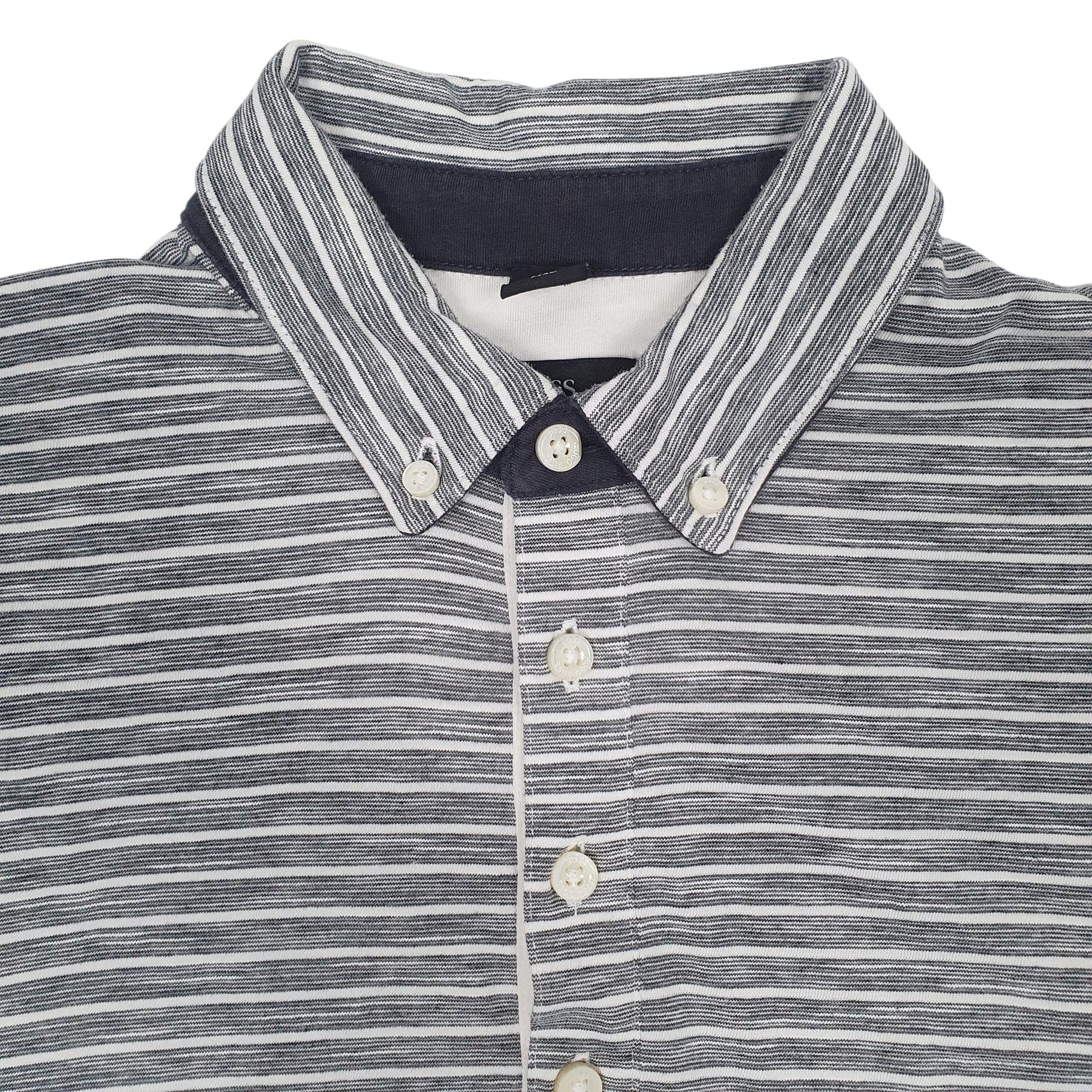 Mens Grey Hugo Boss Slim Fit  Polo Shirt