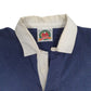 Mens Navy Barbarian Rugby Crewneck Polo Shirt