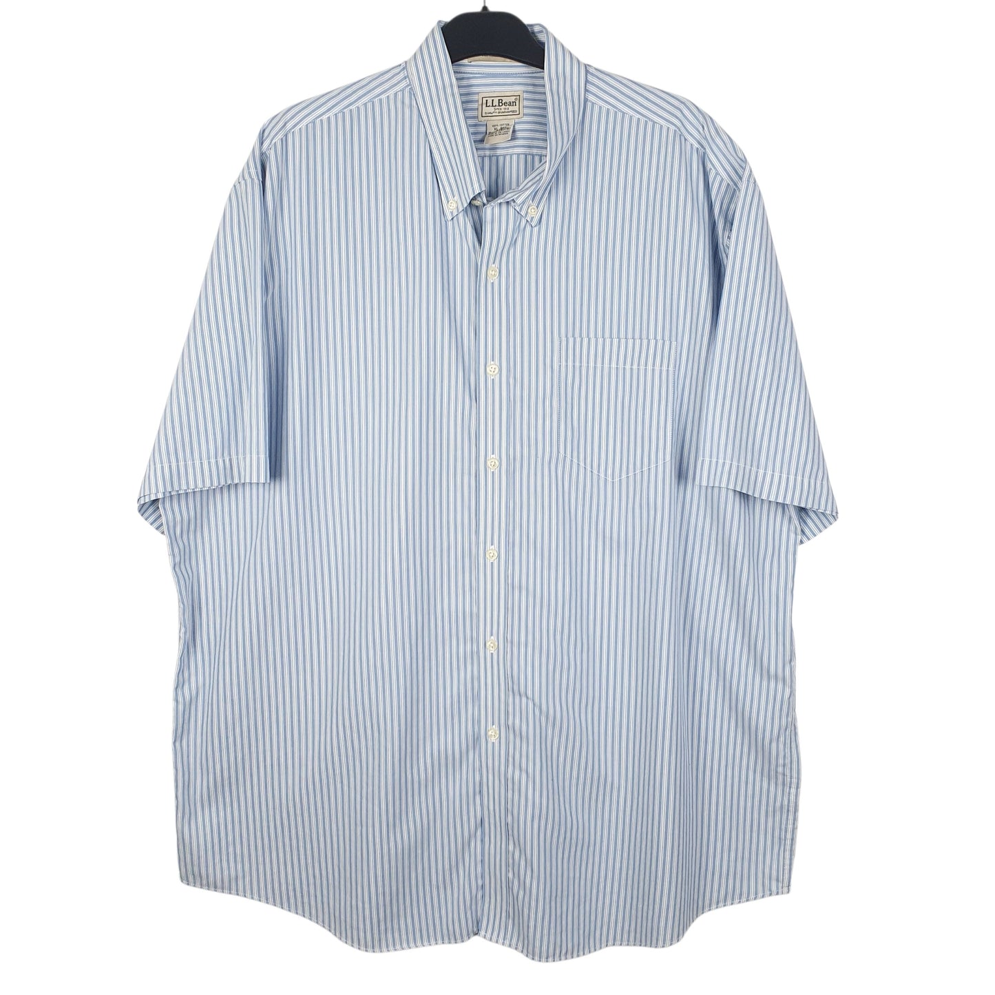 Mens Blue L.L.Bean  Short Sleeve Shirt