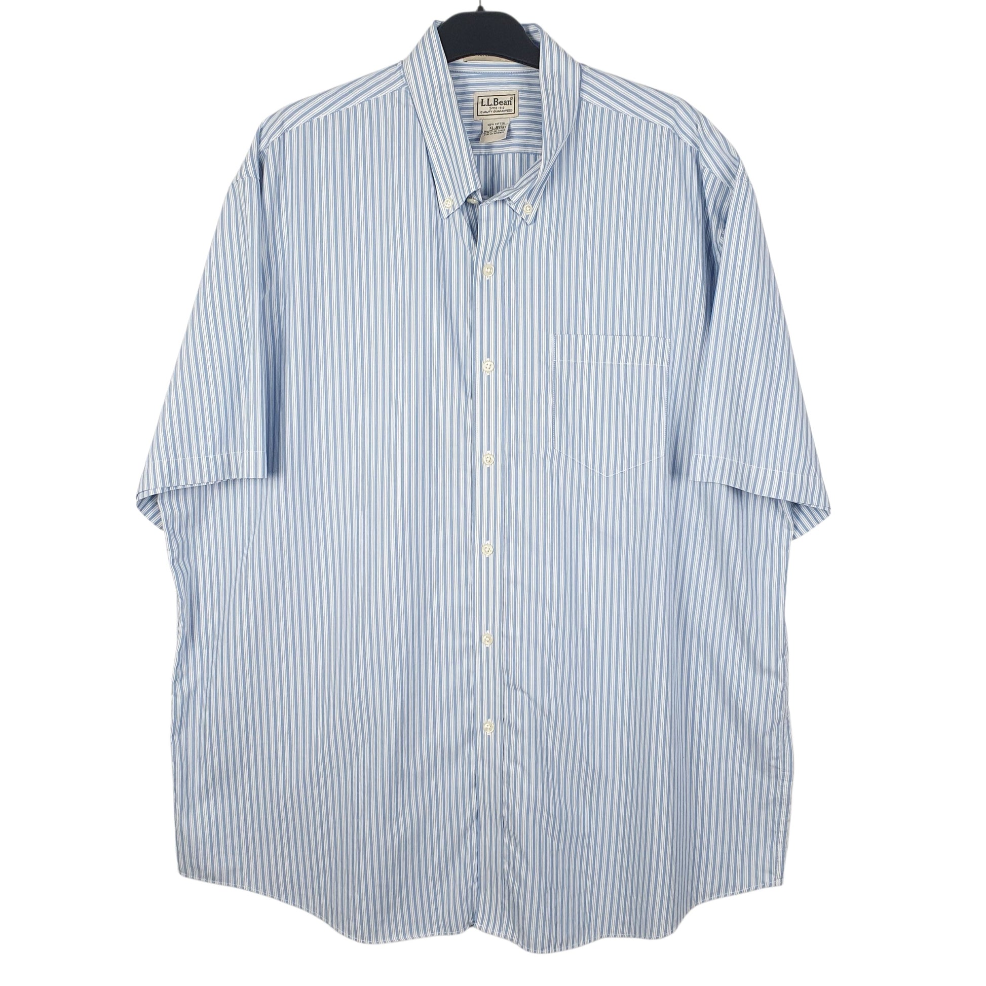 Mens Blue L.L.Bean  Short Sleeve Shirt