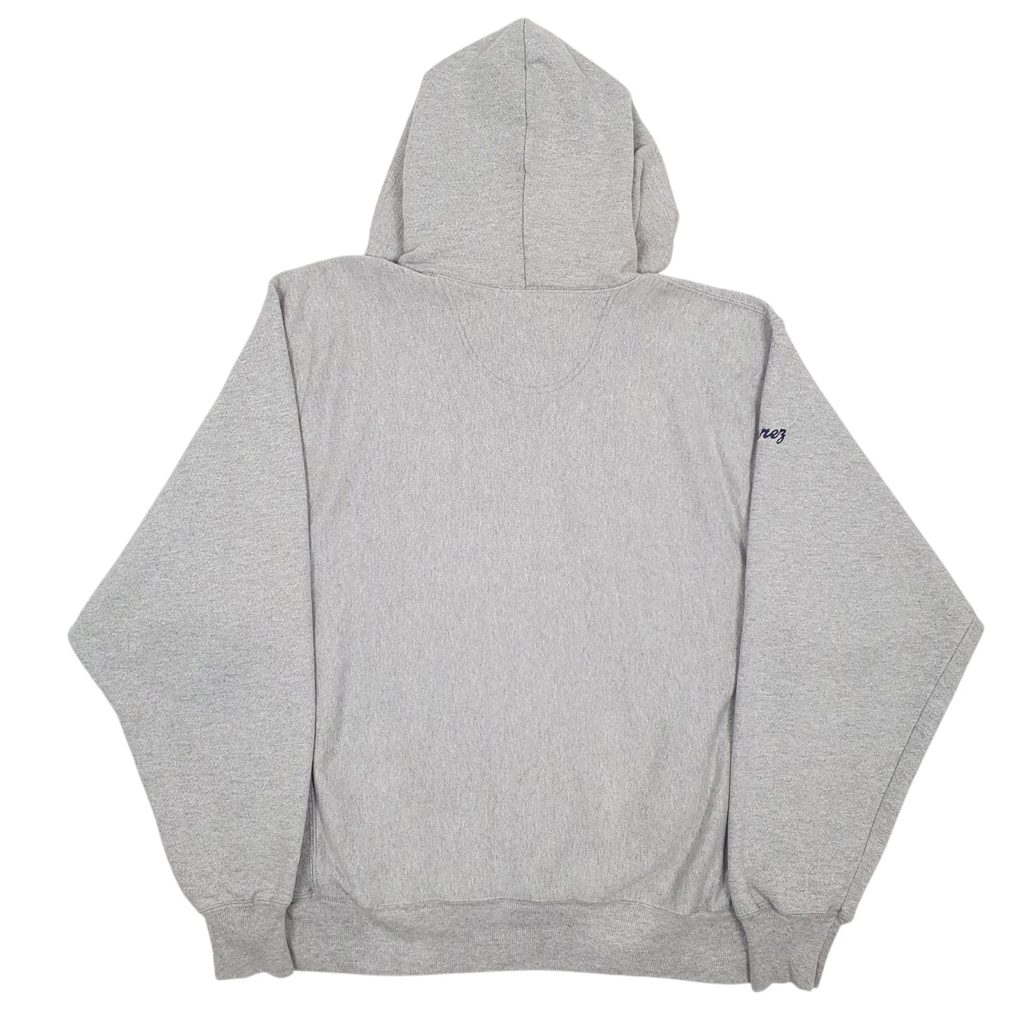 Mens Grey Champion 00s Reverse Weave Track And Field Hoodie Jumper