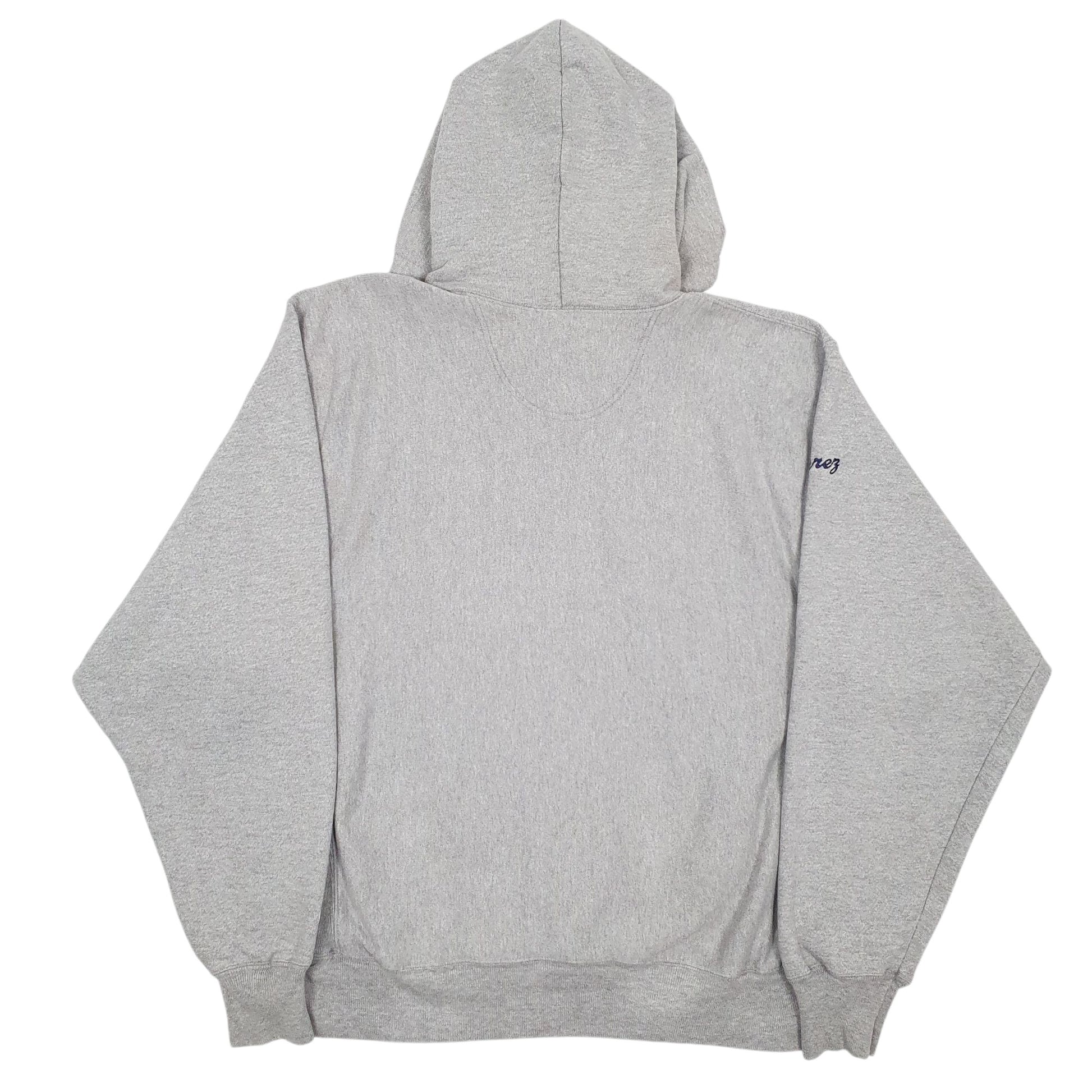 Mens Grey Champion 00s Reverse Weave Track And Field Hoodie Jumper