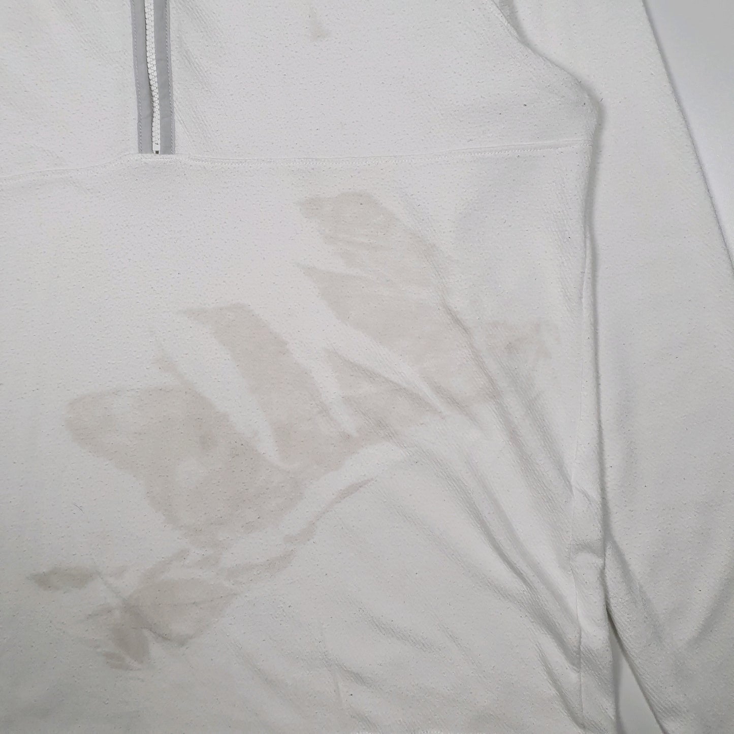 Mens White Nike Dri Fit Quarter Zip Jumper