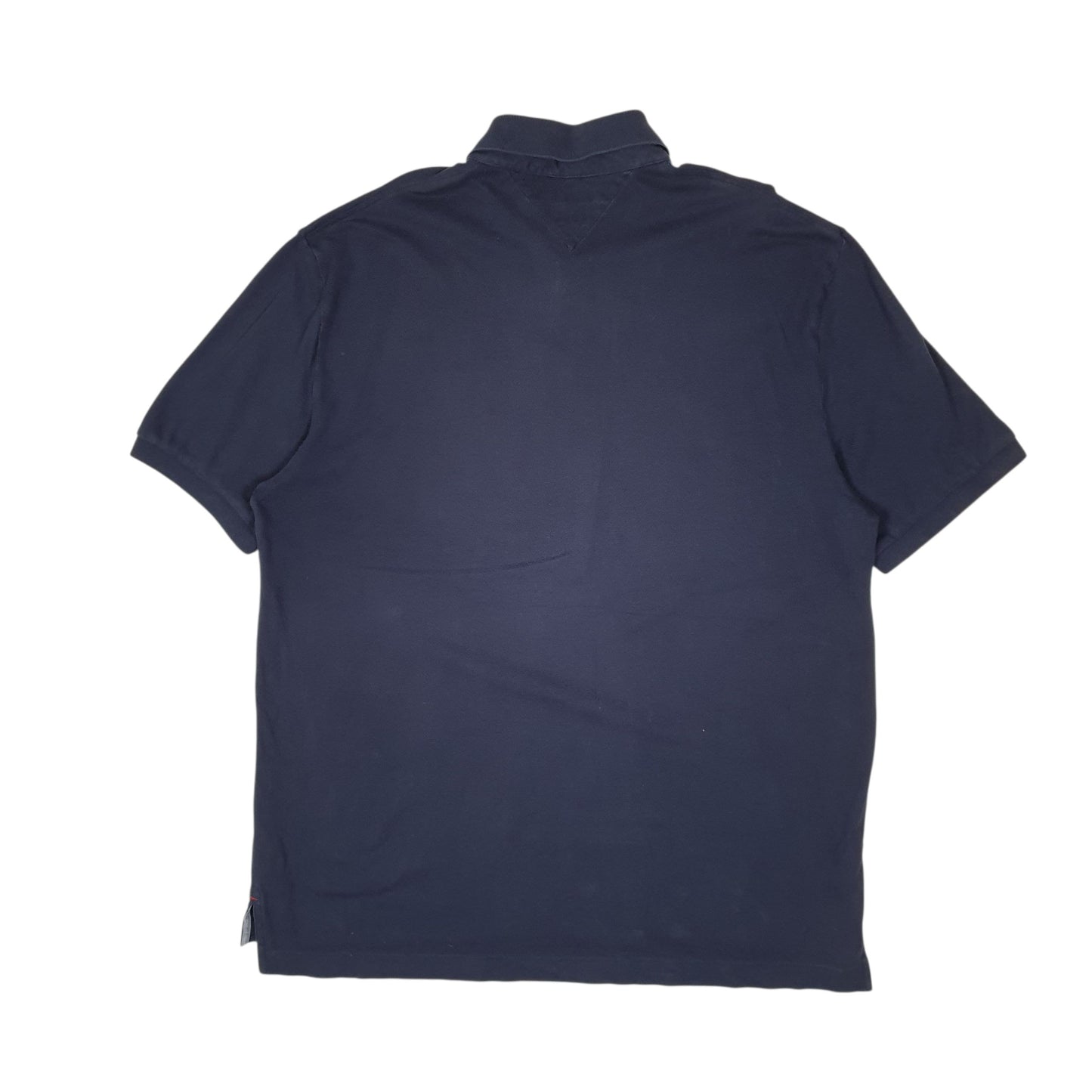 Mens Navy Tommy Hilfiger Classic Fit Hoodie Polo Shirt