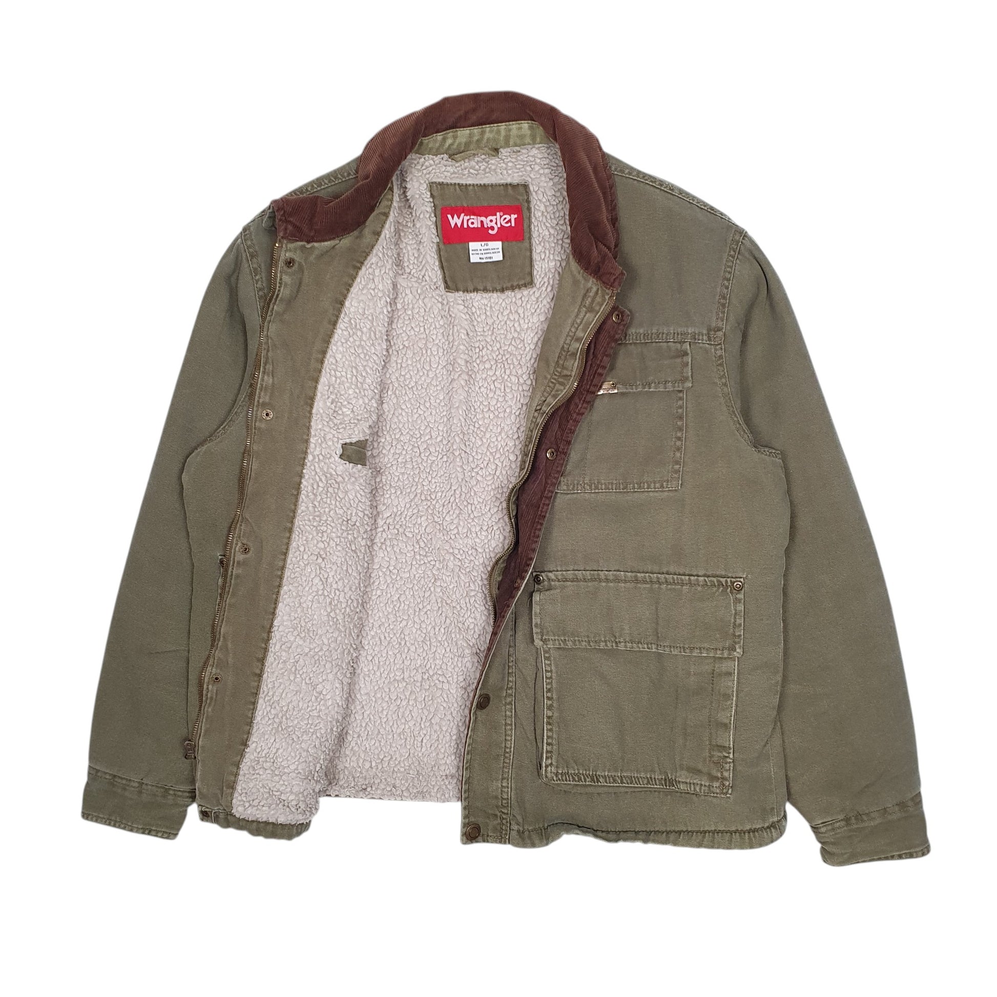 Mens Olive Wrangler Hero Bomber  Coat