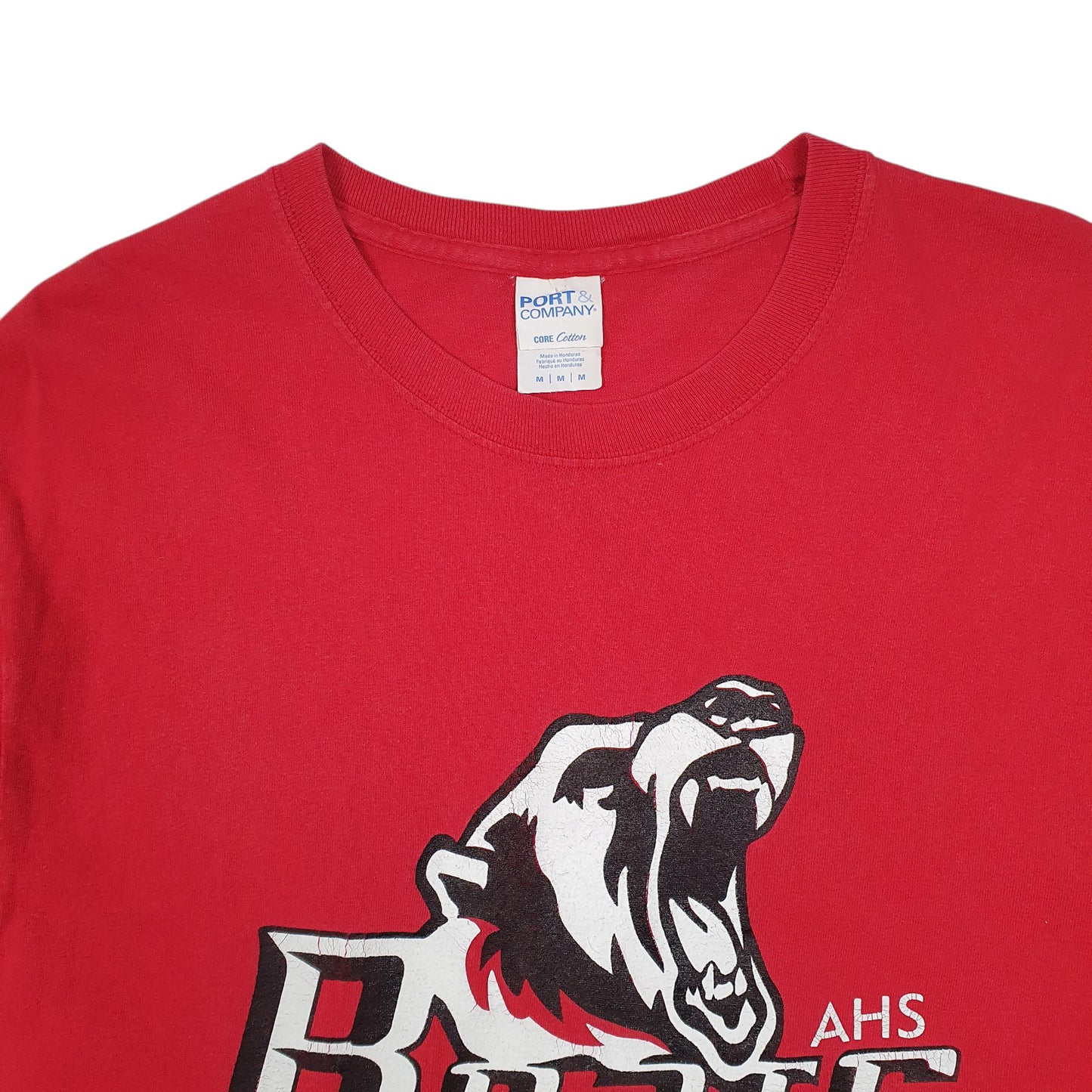 Mens Red Port & Company Girls Soccer  T Shirt