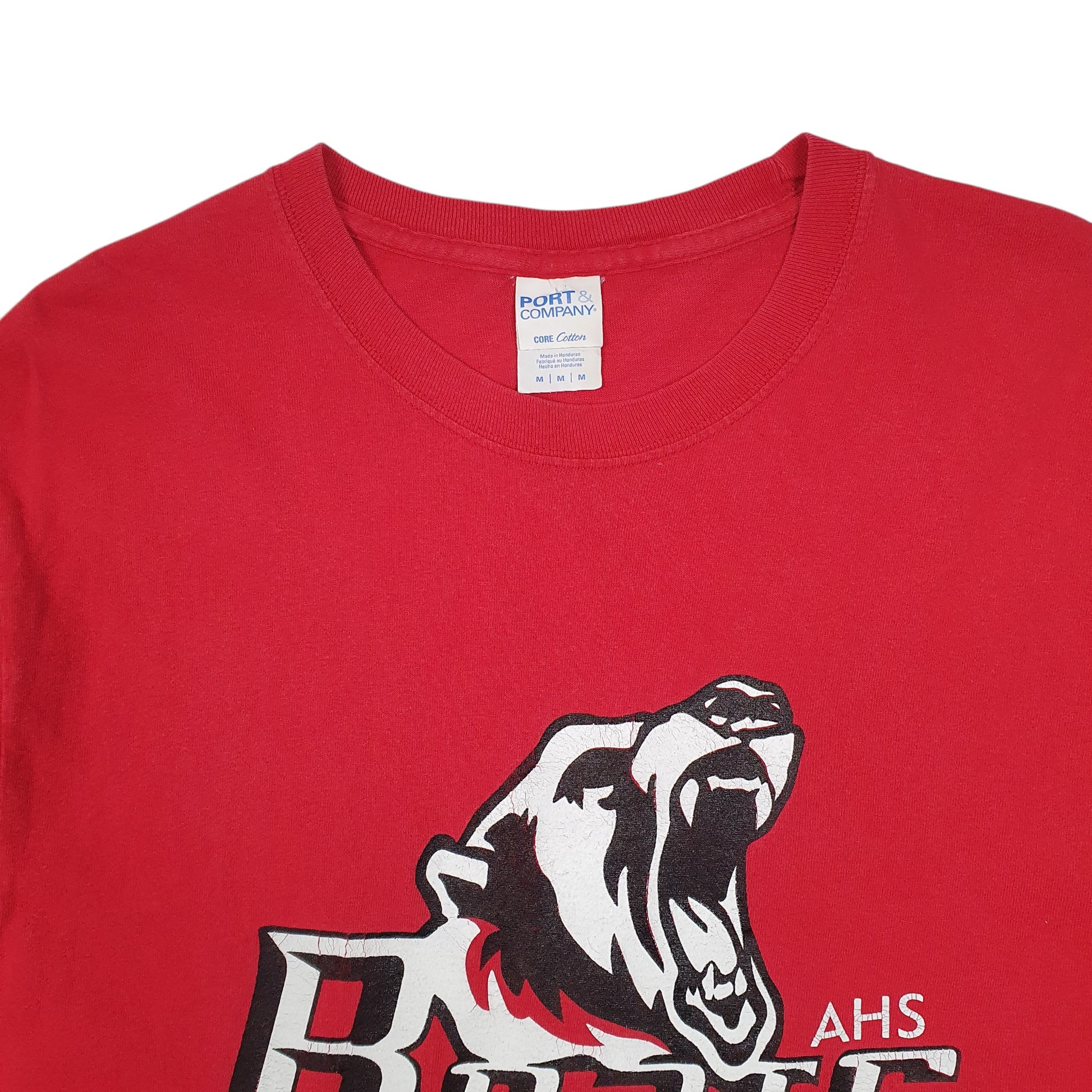 Mens Red Port & Company Girls Soccer  T Shirt