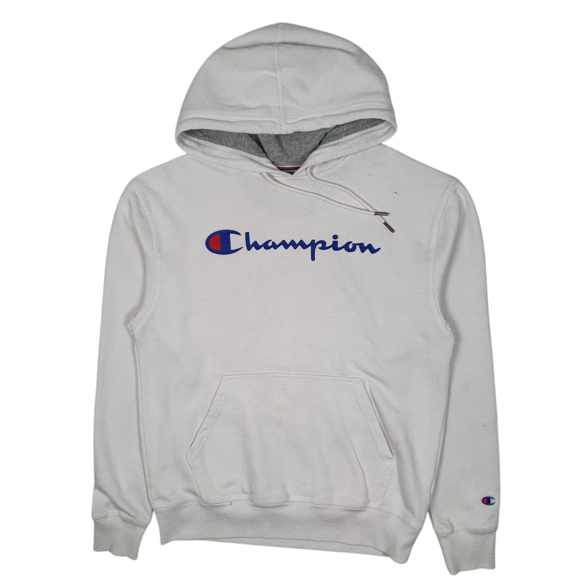 Mens White Champion  Hoodie Jumper