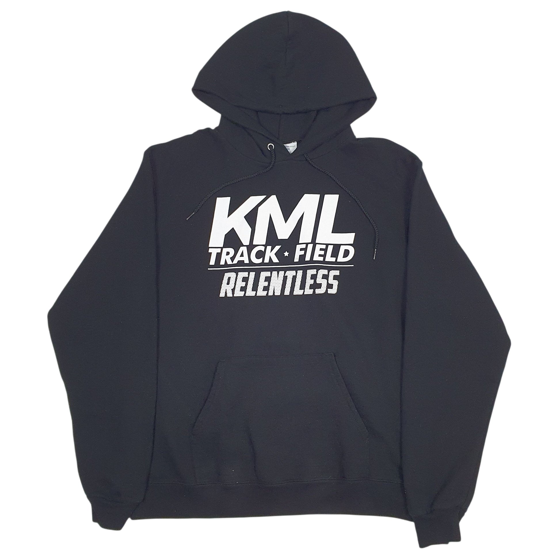 Mens Black Champion KML Track & Field Hoodie Jumper