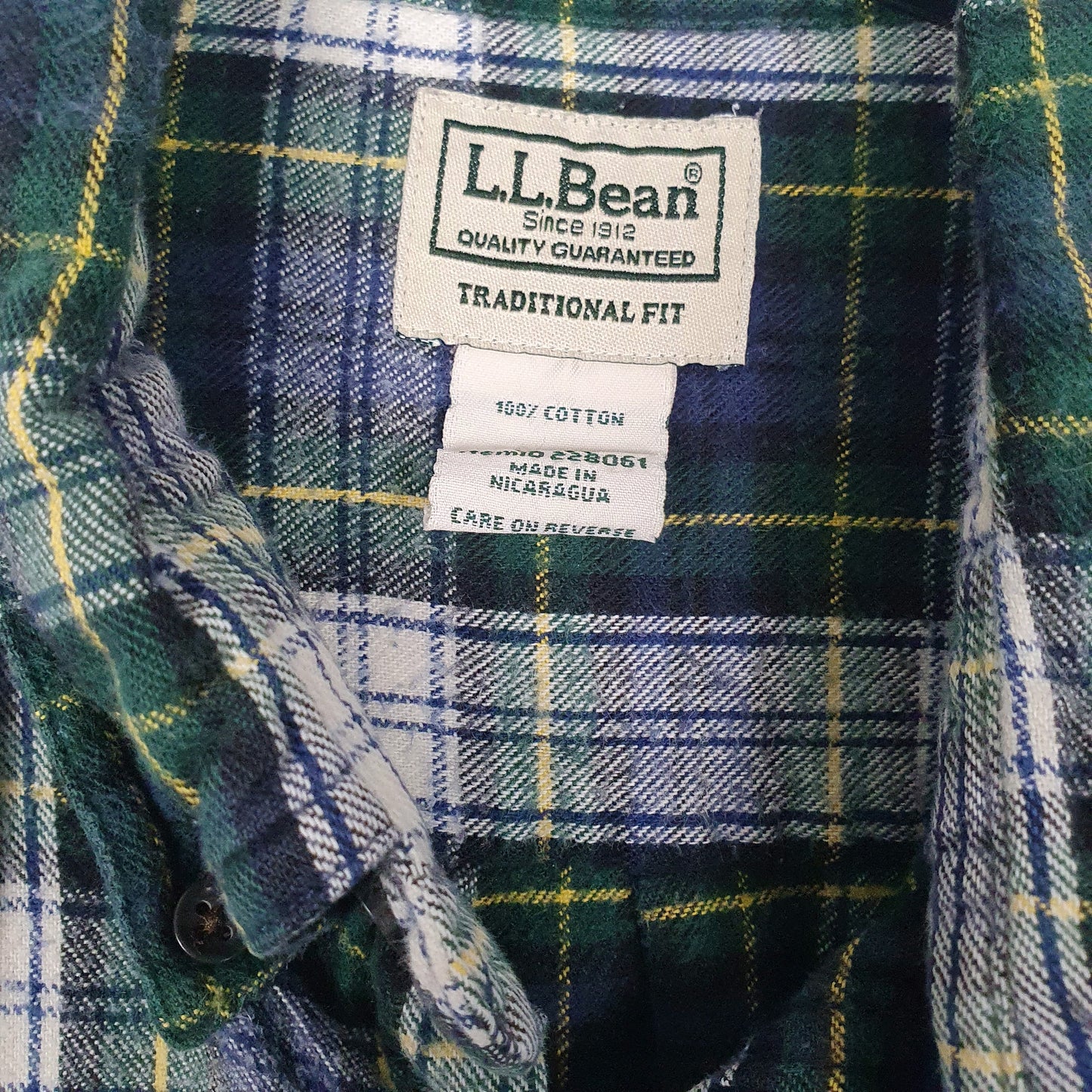 Mens Blue L.L.Bean Flannel  Shirt