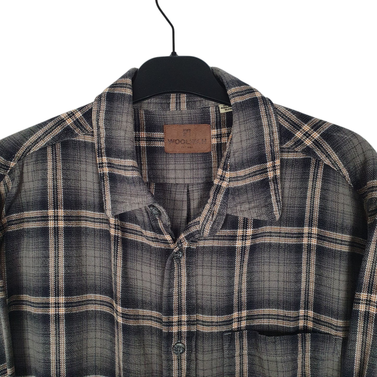 Mens Grey Woolrich Thick Flannel  Shirt