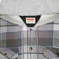 Mens Grey Wrangler Plaid Overshirt  Coat