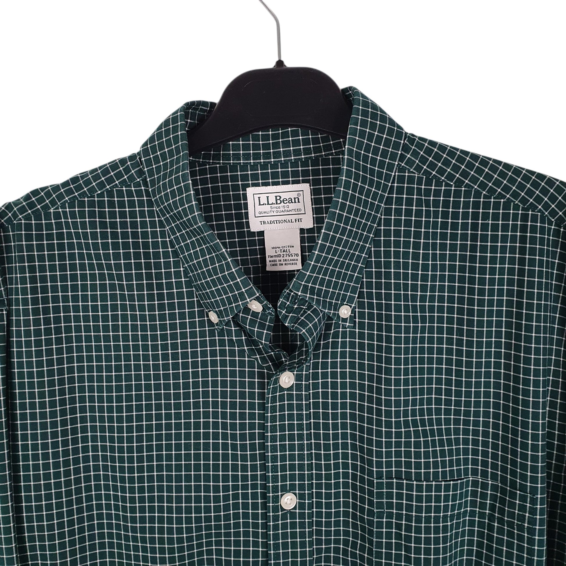 Mens Green L.L.Bean   Shirt