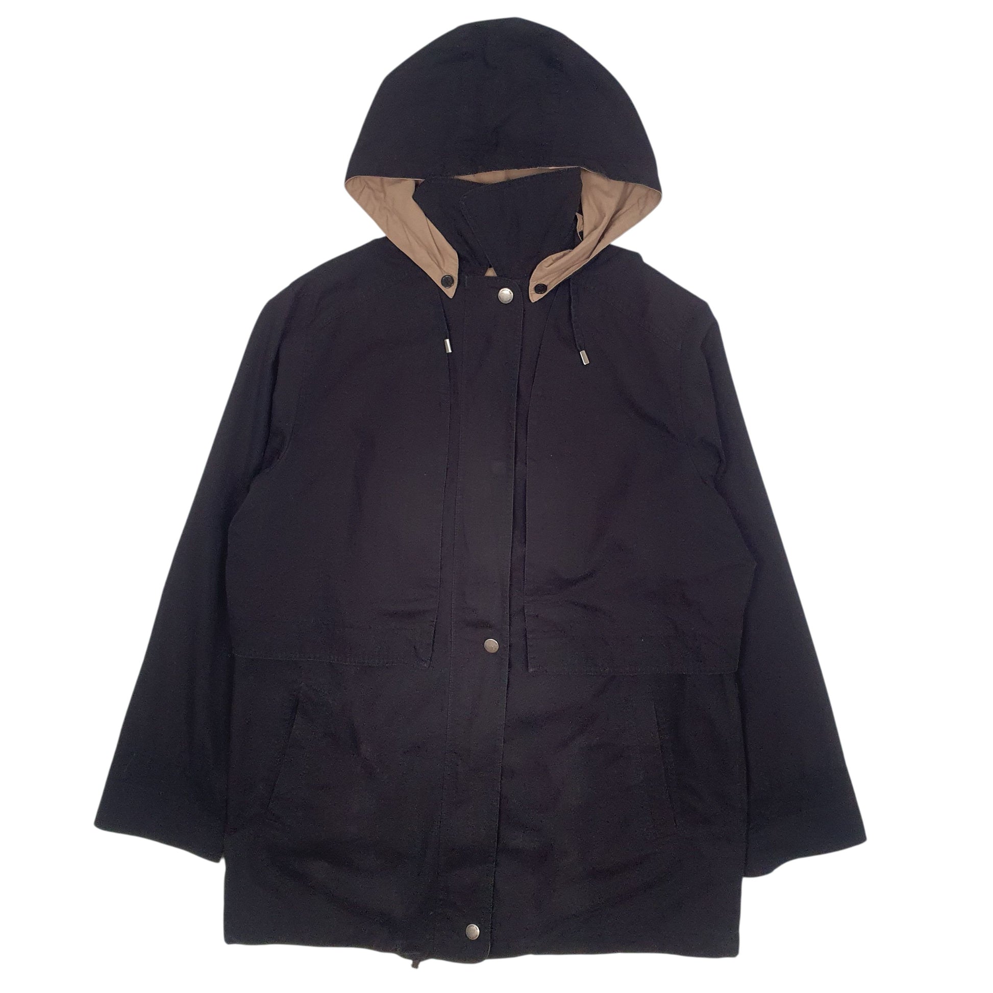 Womens Black London Fog Limited Edition Quarter Zip Coat