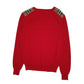 Mens Red Burberry  Crewneck Jumper
