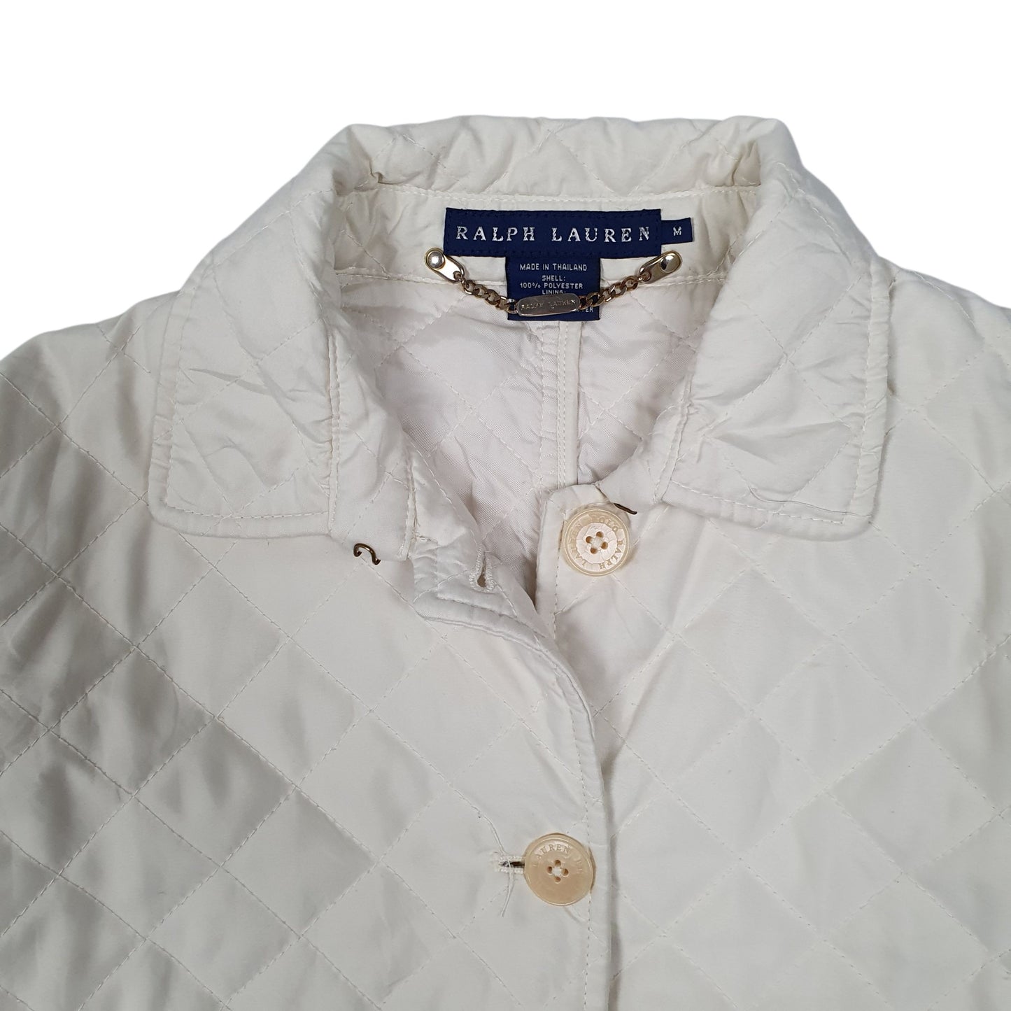 Womens Cream Ralph Lauren  Full Zip Coat