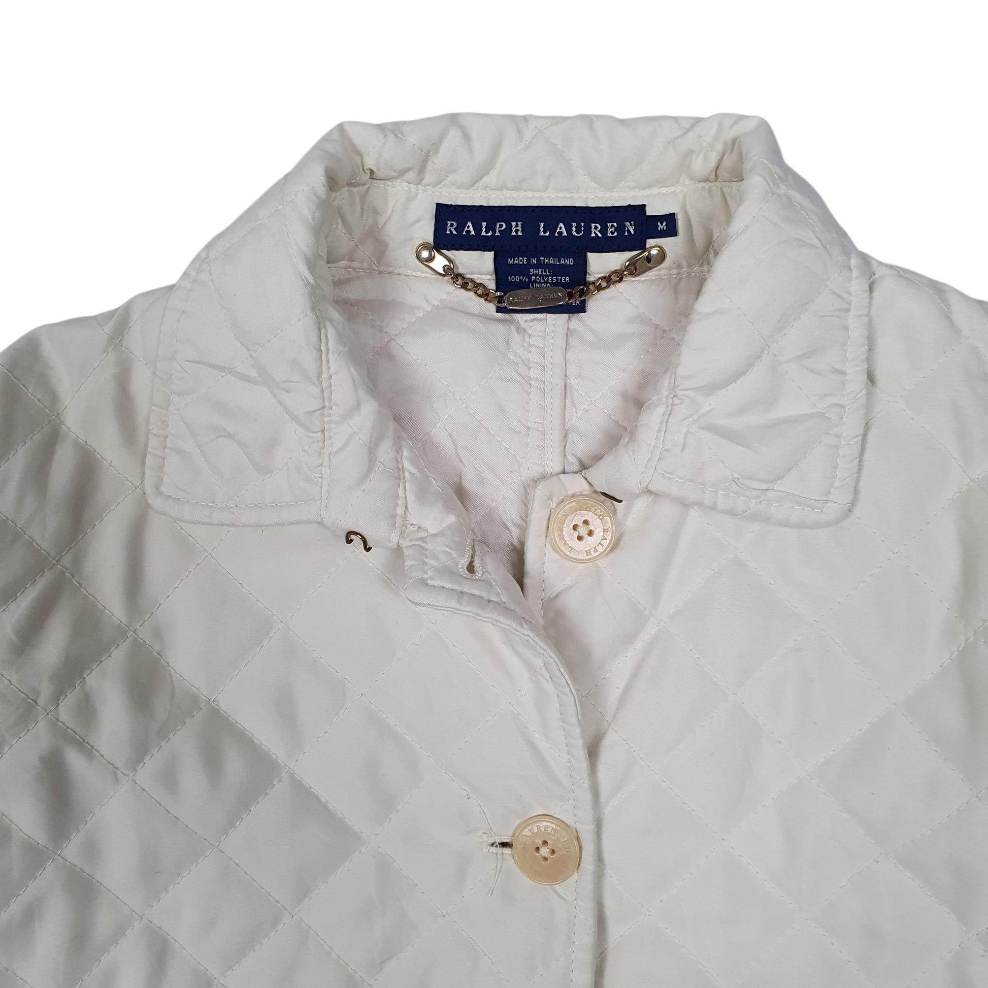 Womens Cream Ralph Lauren  Full Zip Coat