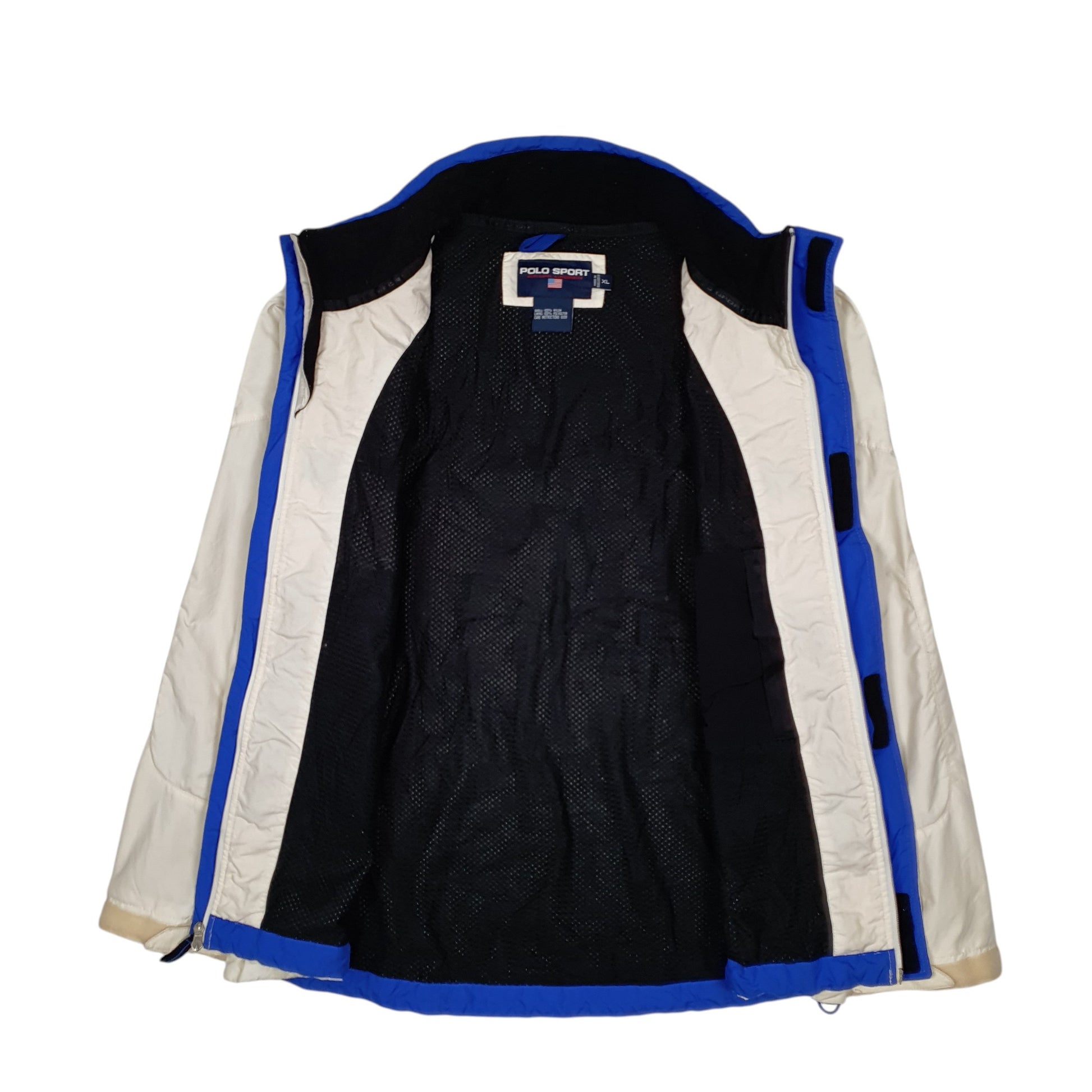 Mens White Ralph Lauren Polo Sport Vintage 90s  Coat