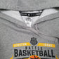 Mens Grey Adidas Battle Basketball Hoodie Jumper
