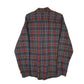 Mens Grey L.L.Bean Thick Plaid Chamois  Shirt