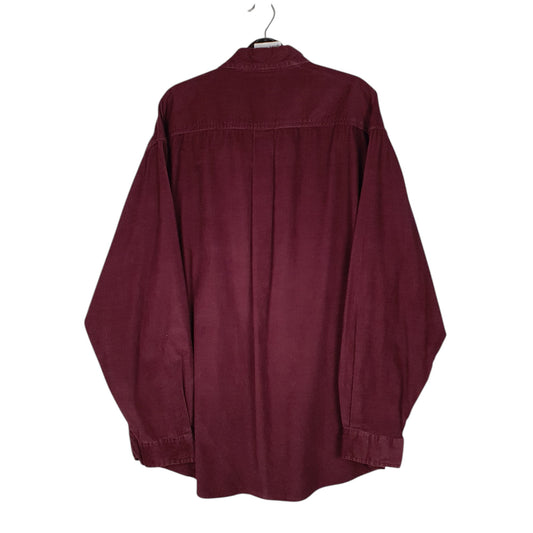 Mens Burgundy L.L.Bean Corduroy  Shirt