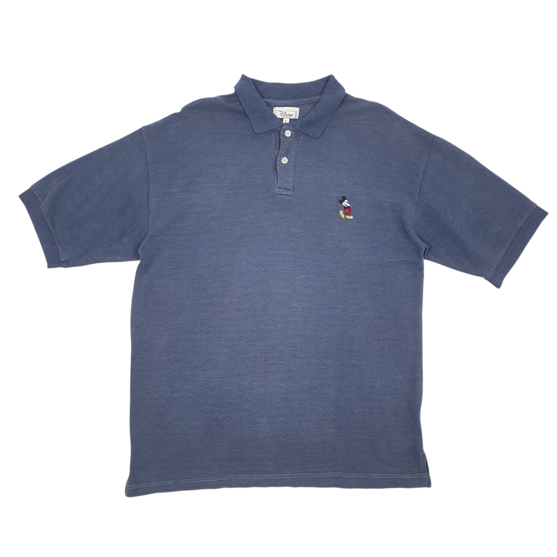 Mens Blue Disney  Short Sleeve Polo Shirt
