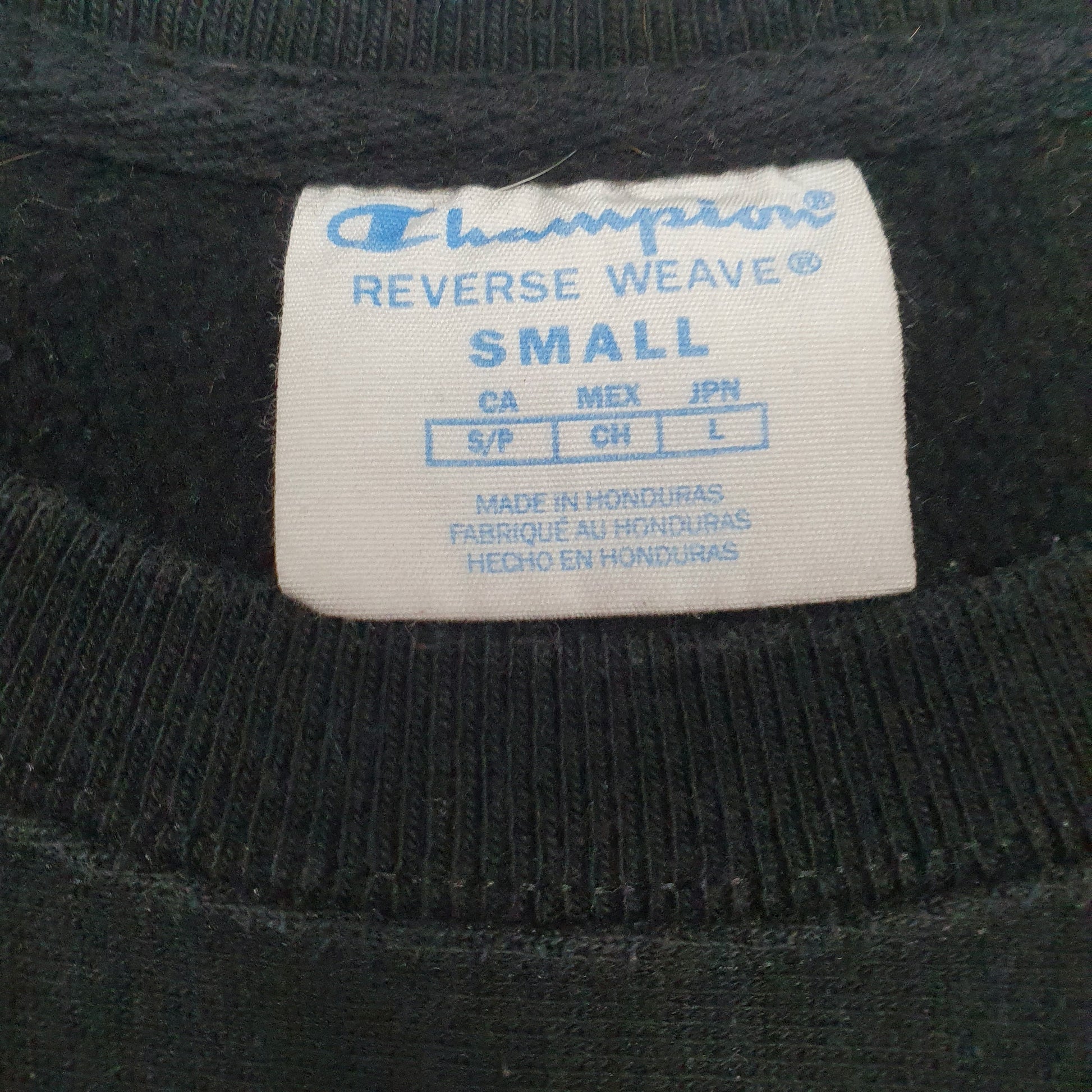 Womens Black Champion Reverse Weave Crewneck Jumper