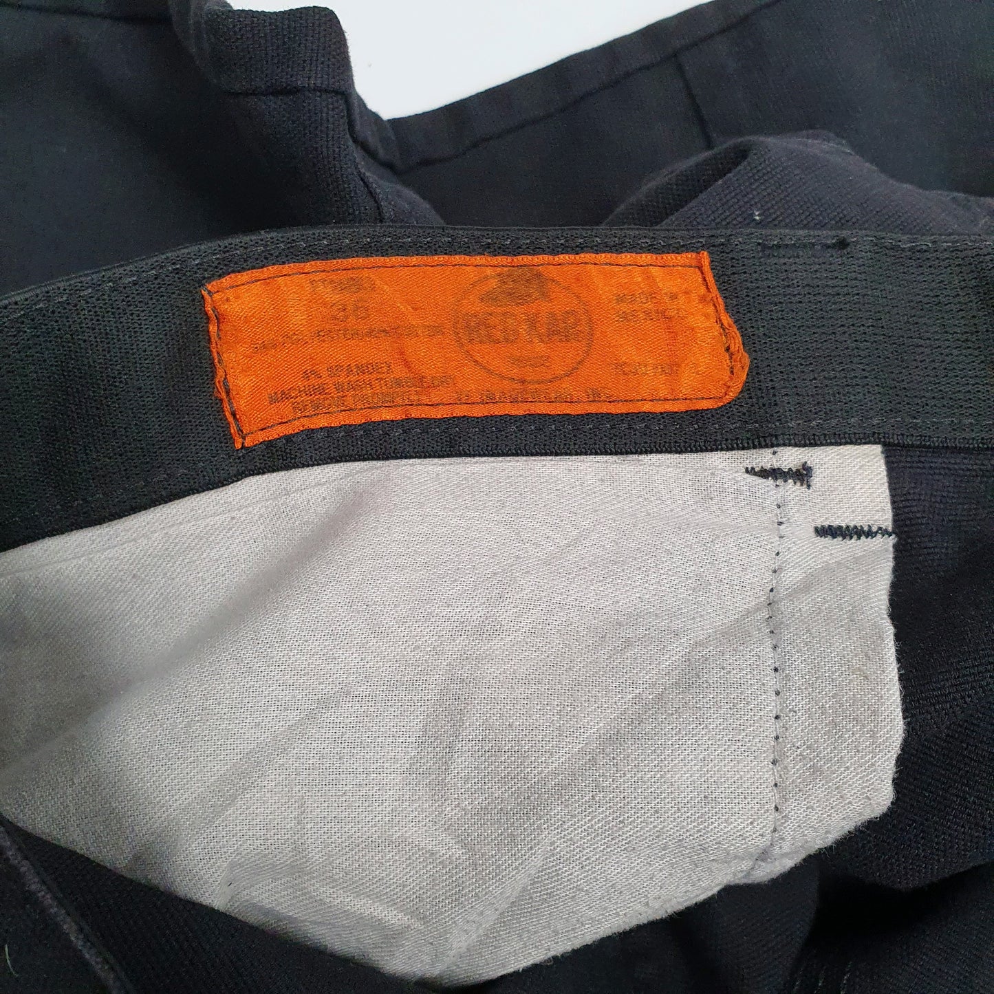 Mens Black Red Kap   Trousers