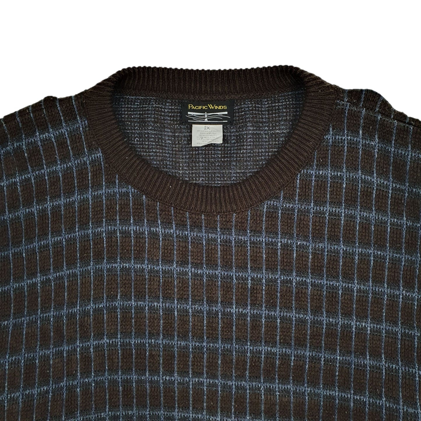 Mens Brown Pacific Winds  Crewneck Jumper