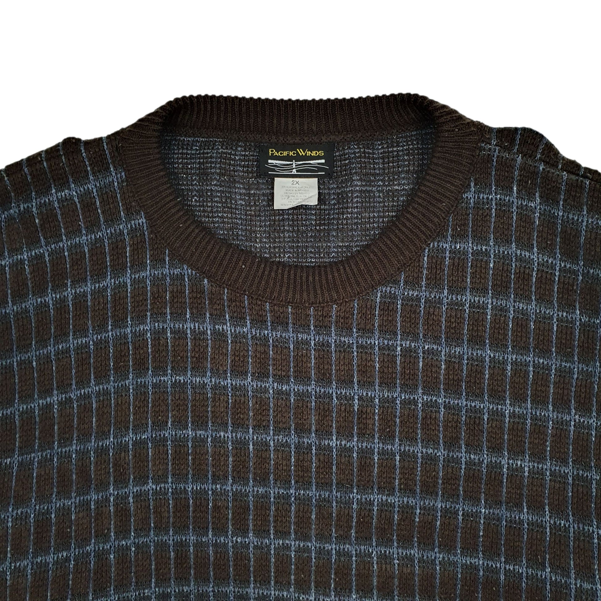 Mens Brown Pacific Winds  Crewneck Jumper