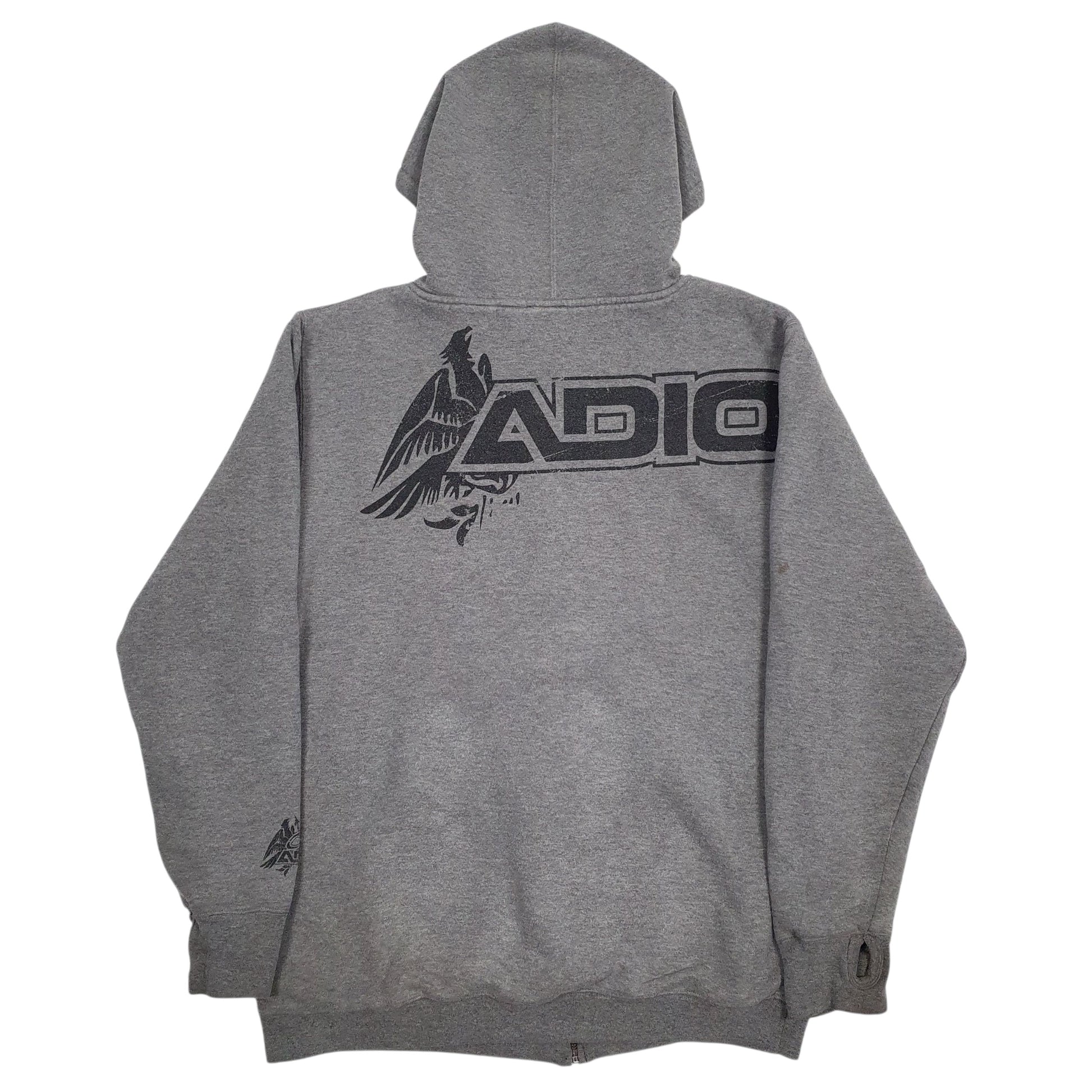 Mens Grey Adio Skate Sherpa Lined Full Zip Jumper