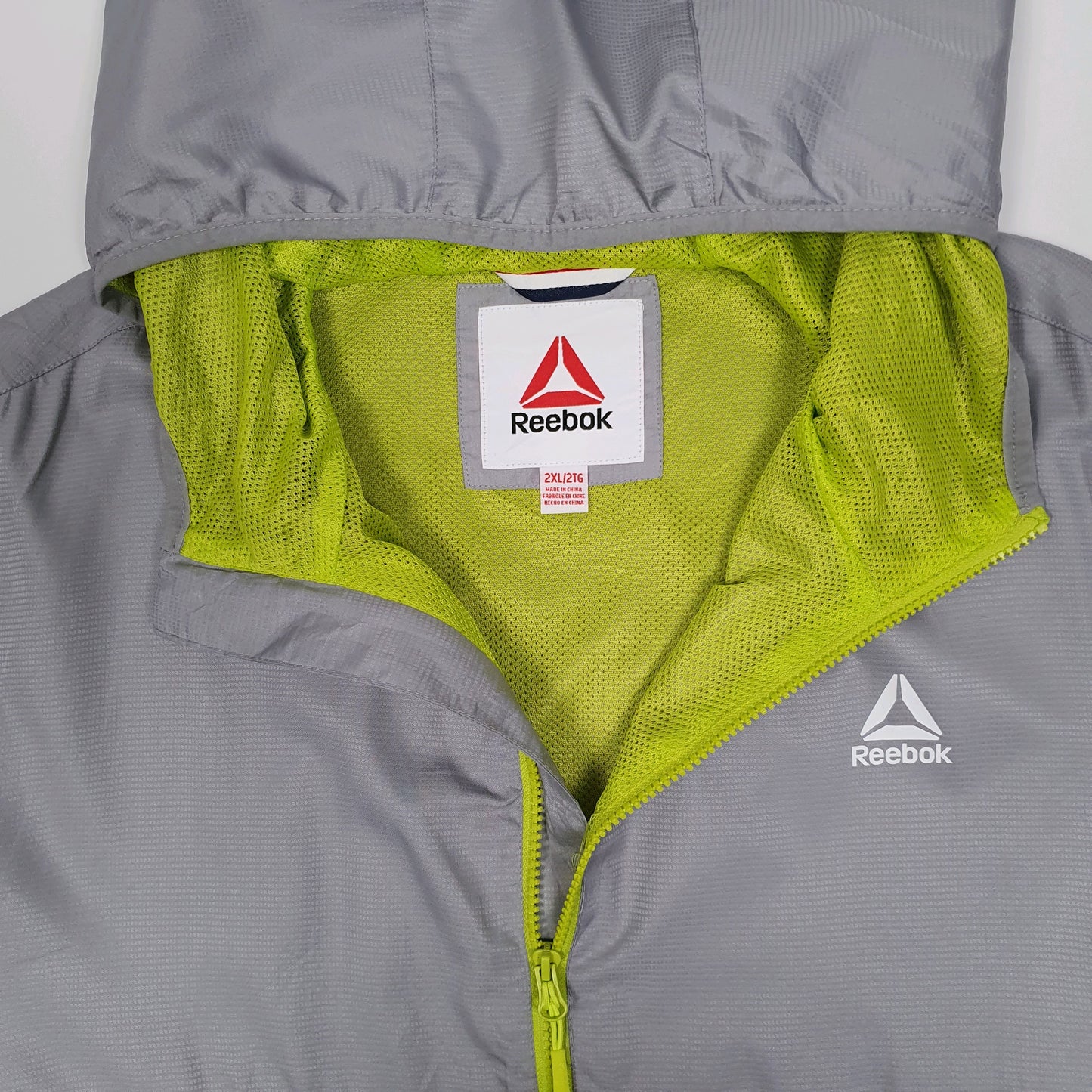 Mens Grey Reebok Half Zip  Coat