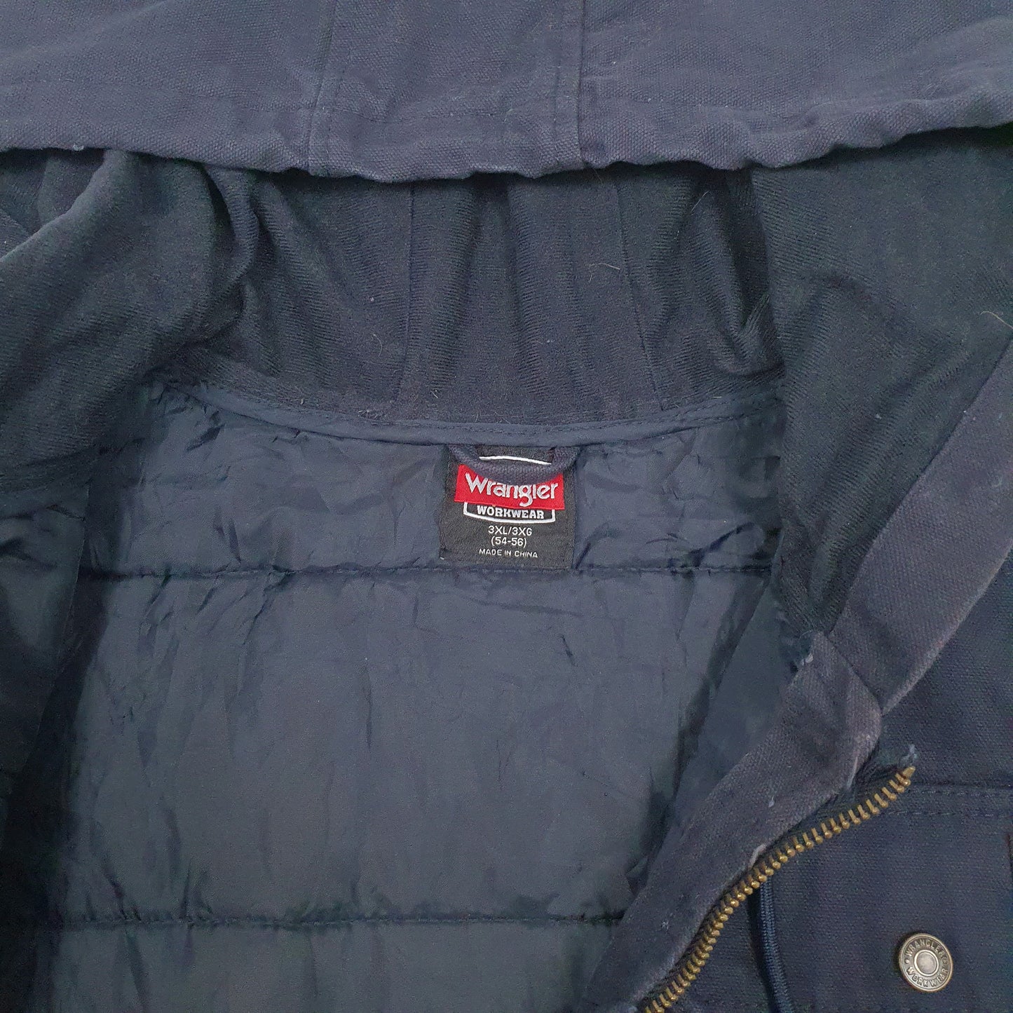 Mens Navy Wrangler Workwear  Coat