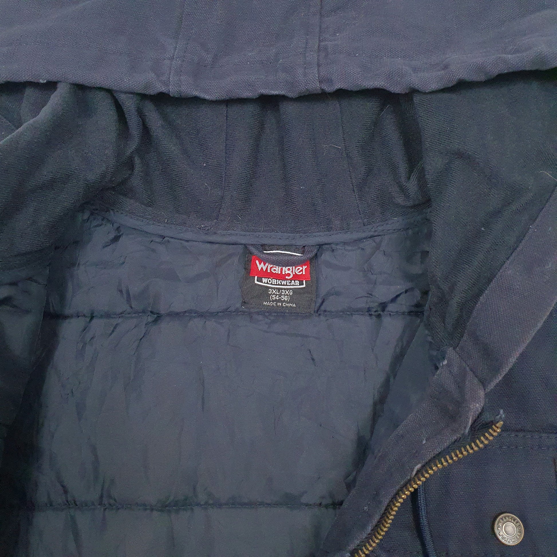 Mens Navy Wrangler Workwear  Coat