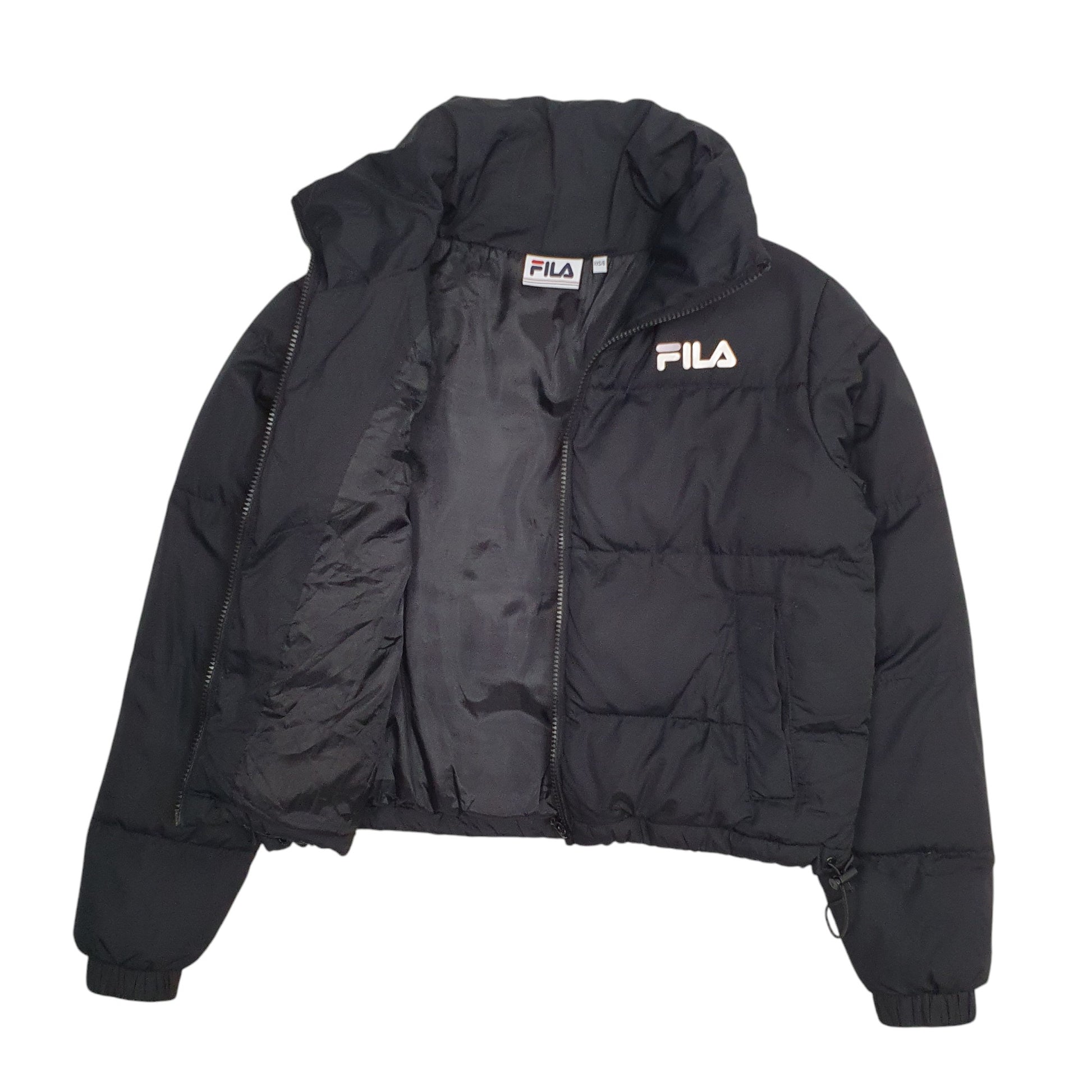 Womens Black Fila   Coat